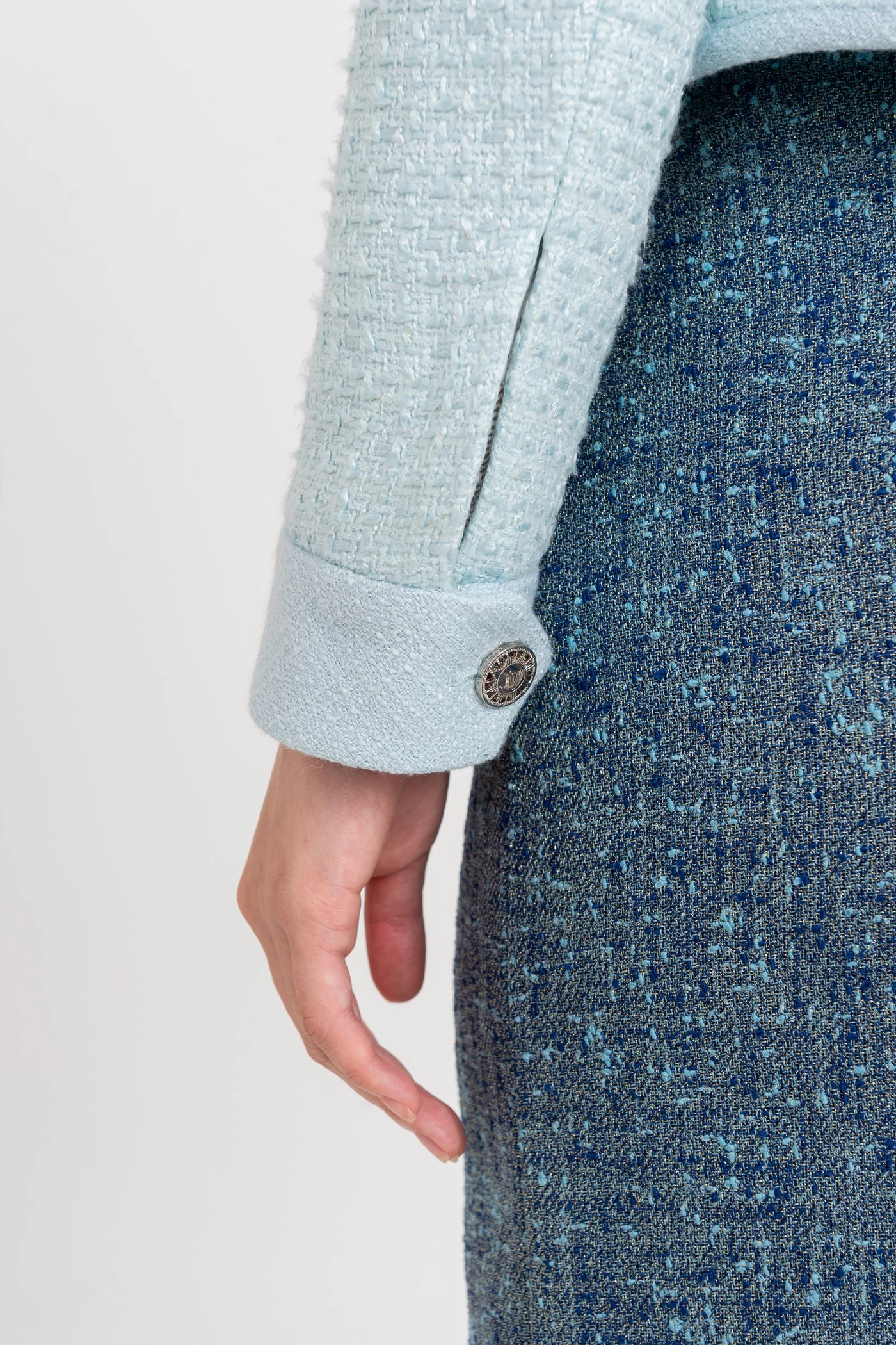 Áo khoác Tweed Pastel Blue