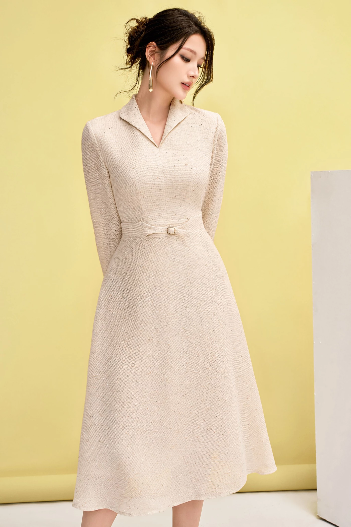 Đầm xòe Tweed Metallic