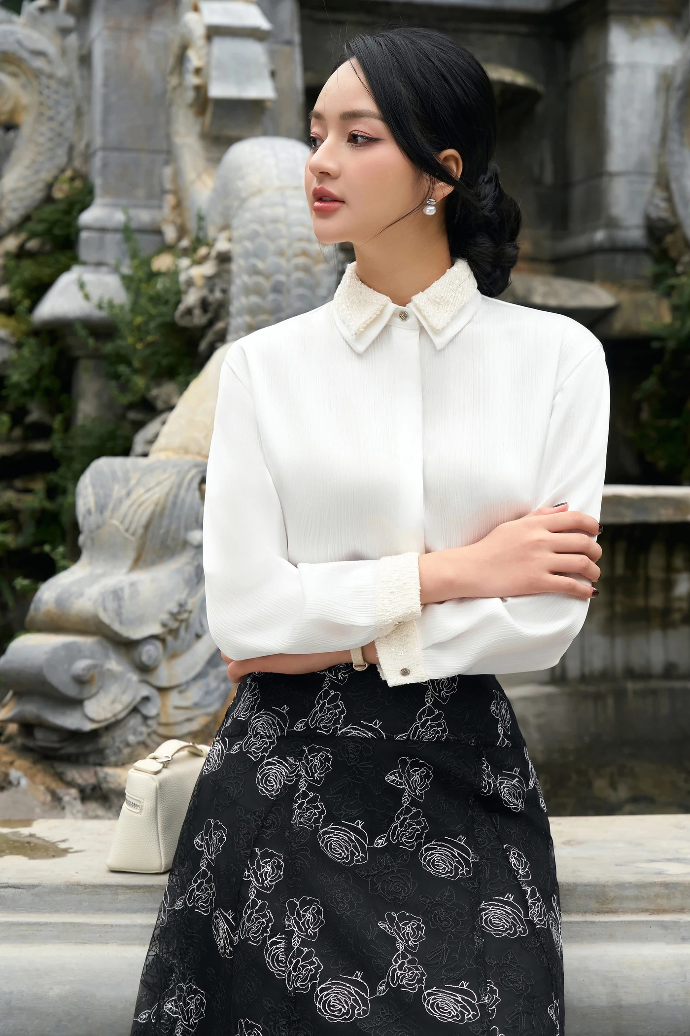 Áo sơ mi lụa Elegant