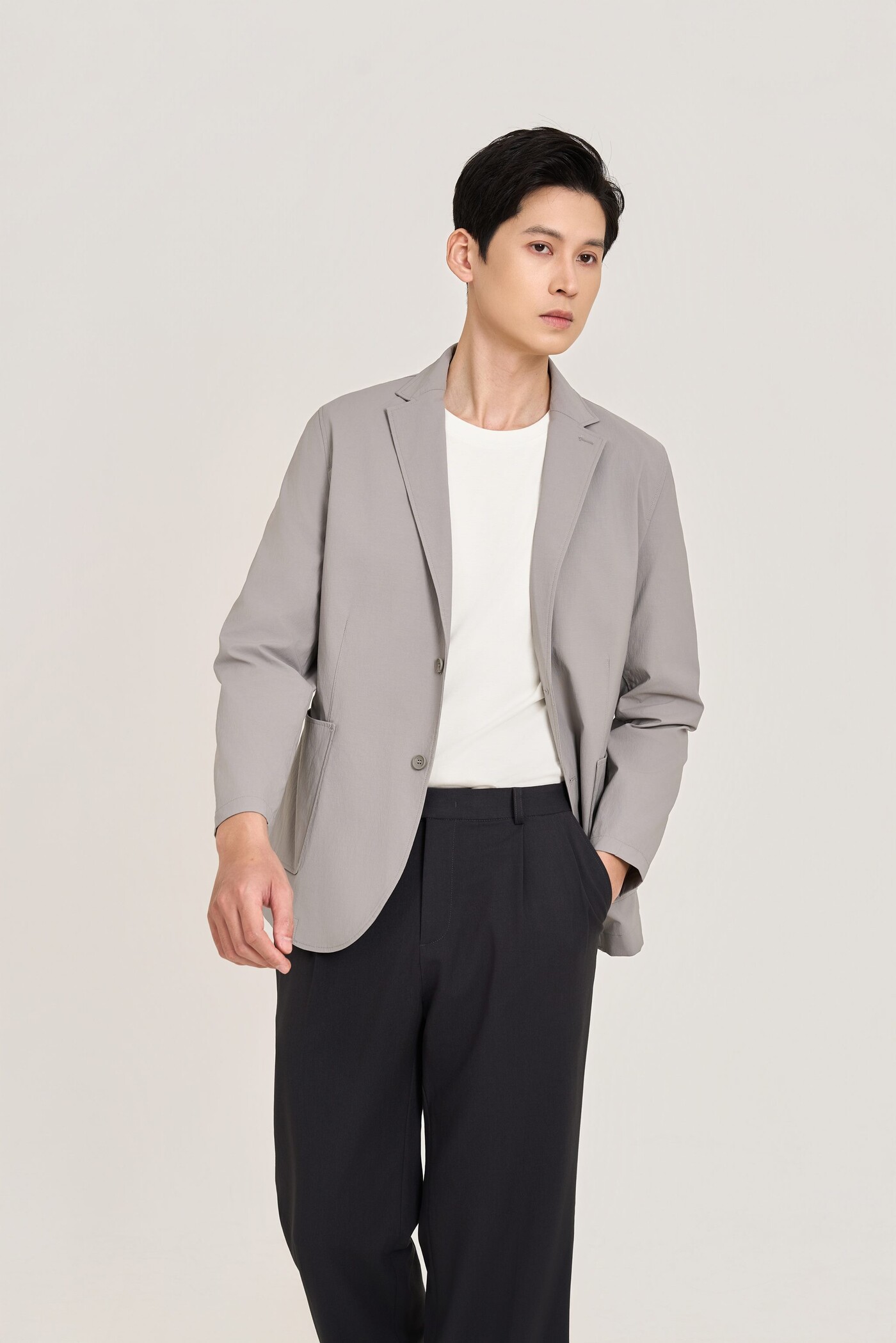 Prime Blazer Seersucker túi vuông