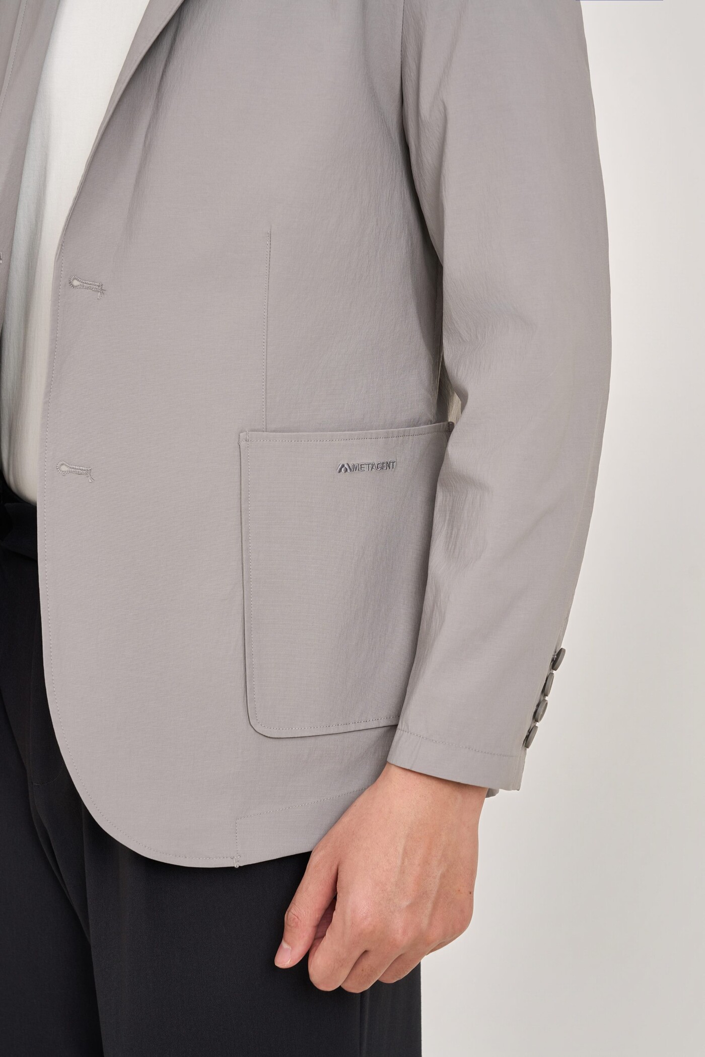 Prime Blazer Seersucker túi vuông