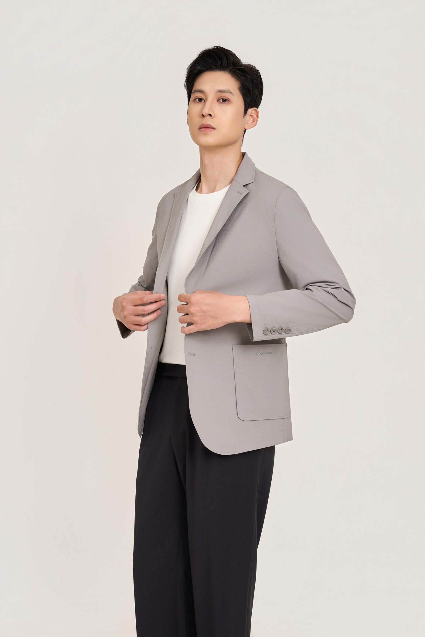 Prime Blazer Seersucker túi vuông