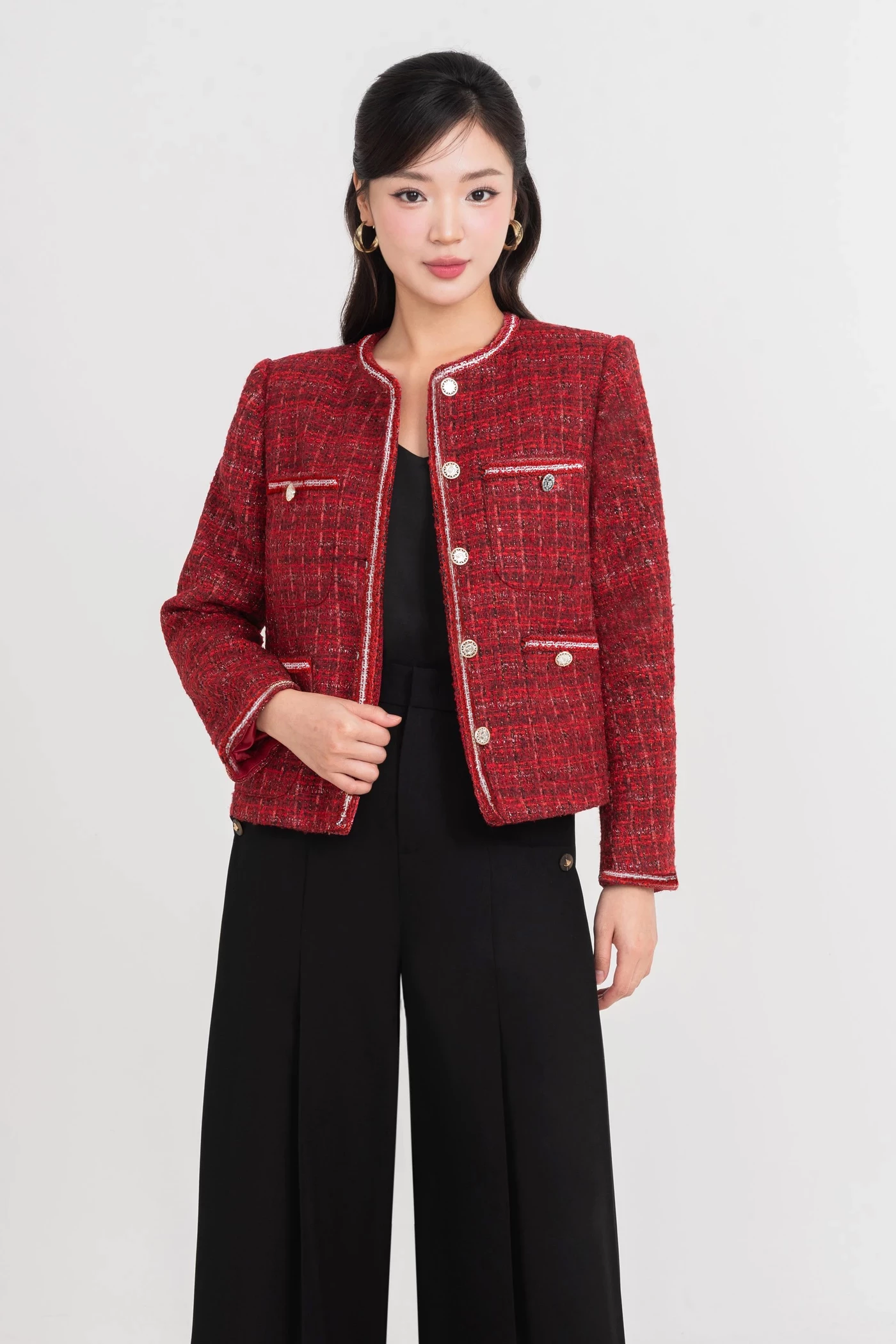 Áo khoác Tweed Red Classic