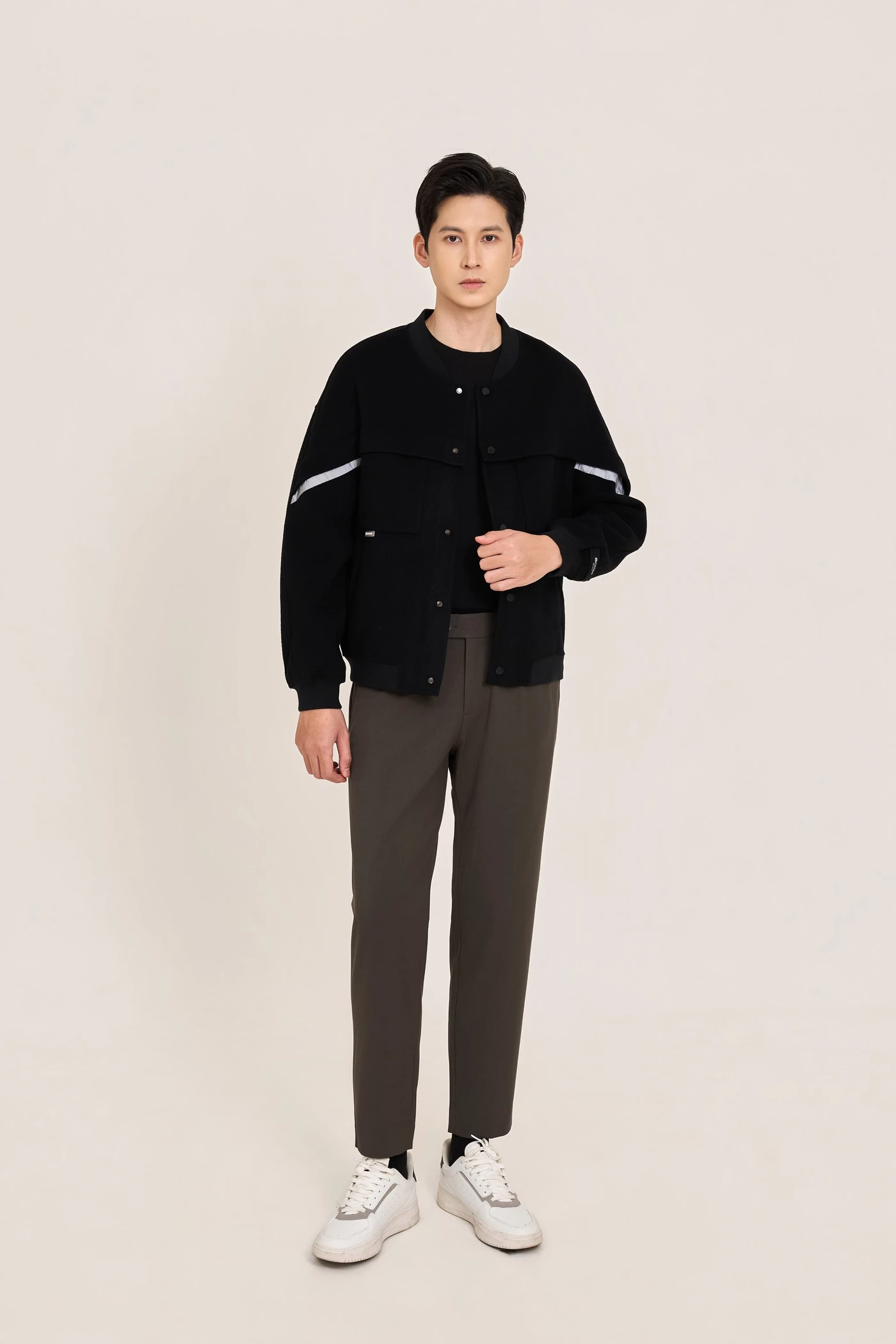 Quần Âu Simple Luxe cropped Slim fit