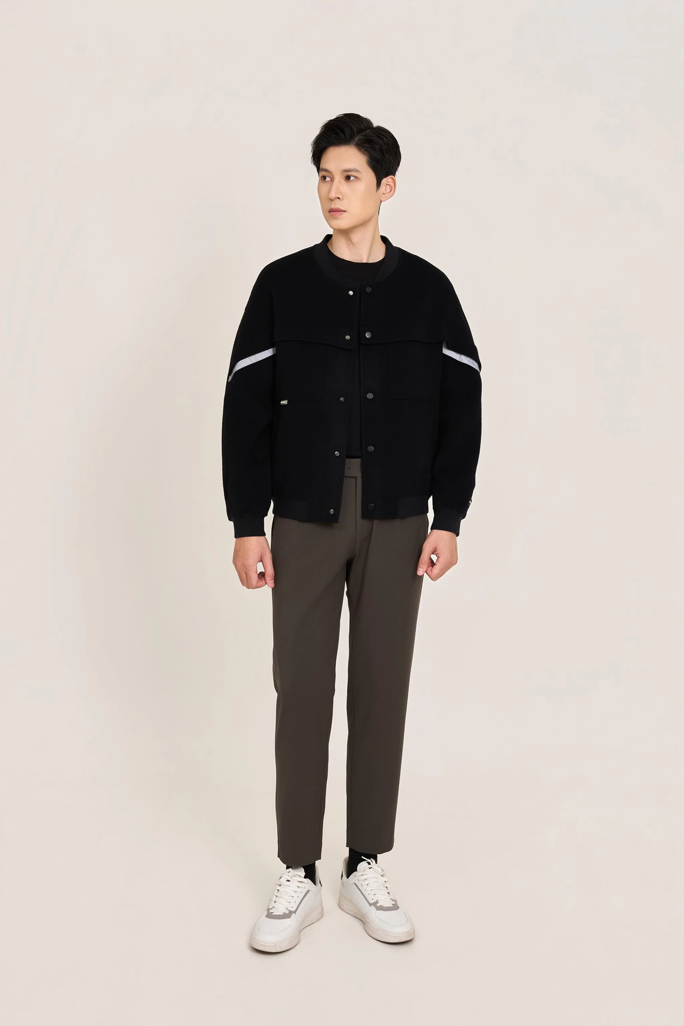 Quần Âu Simple Luxe cropped Slim fit