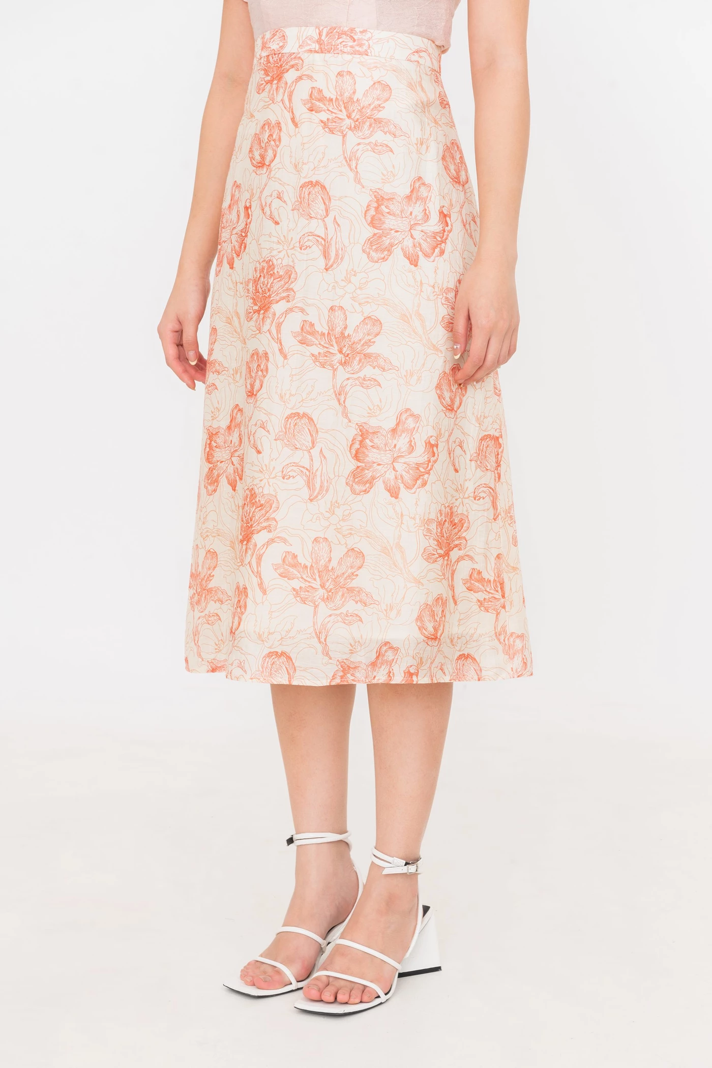 Chân váy Floral Coral