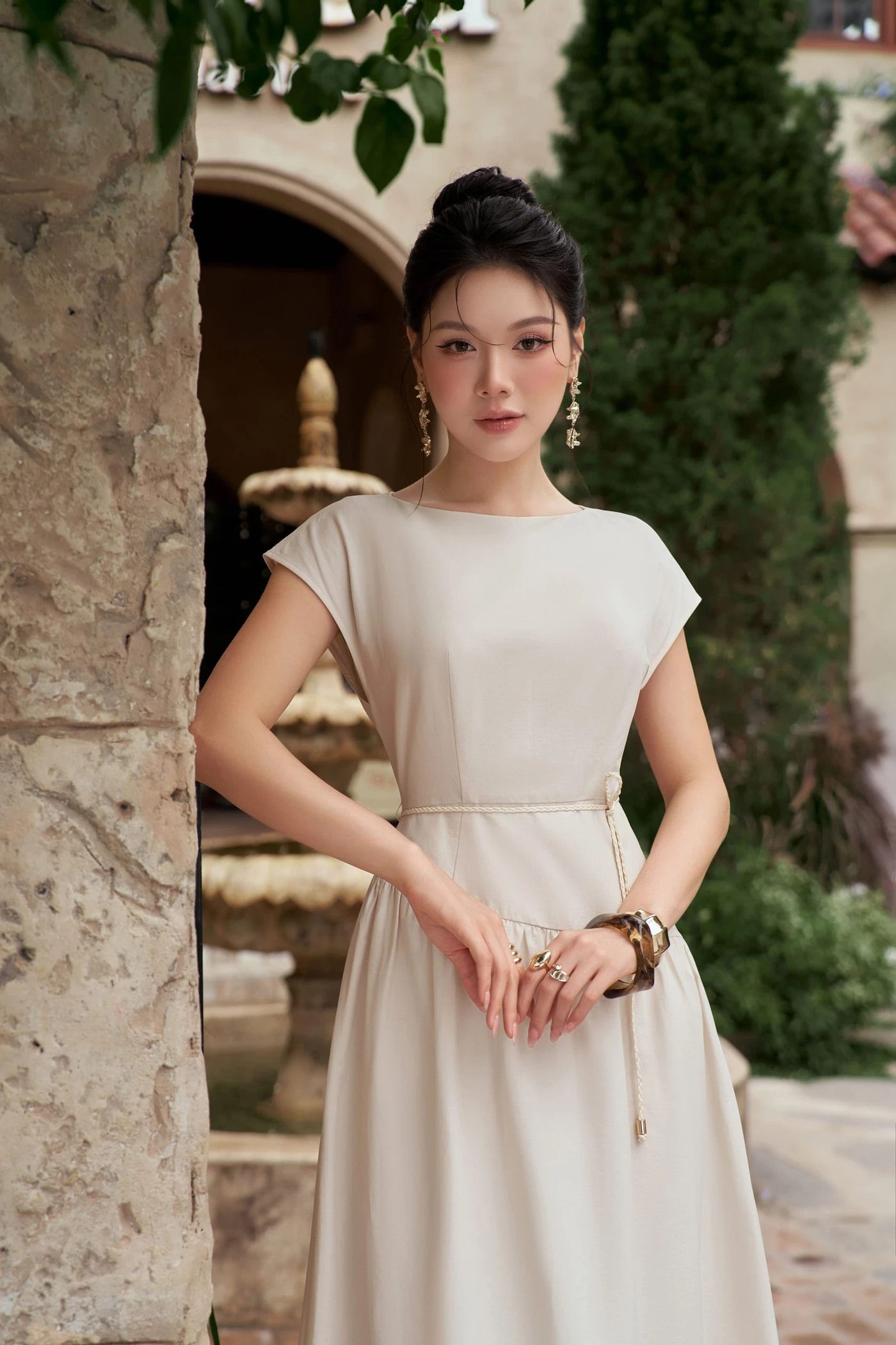 Đầm xòe thắt eo ELYSIA