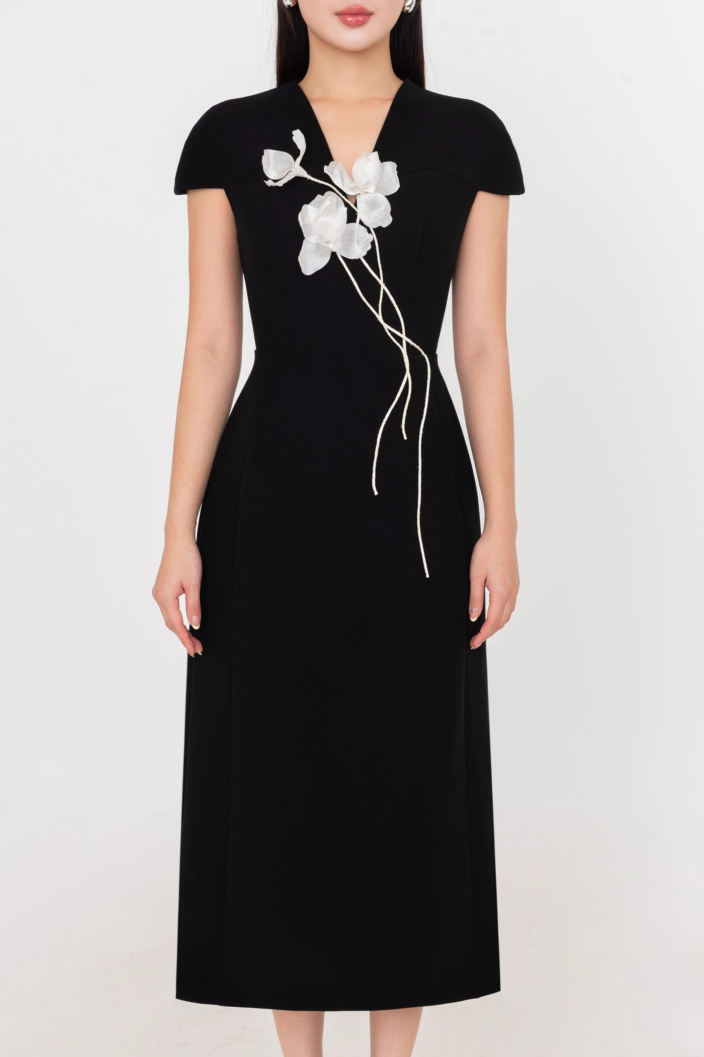 Noir Éternelle Dress - Đầm dạ hội hoa lụa