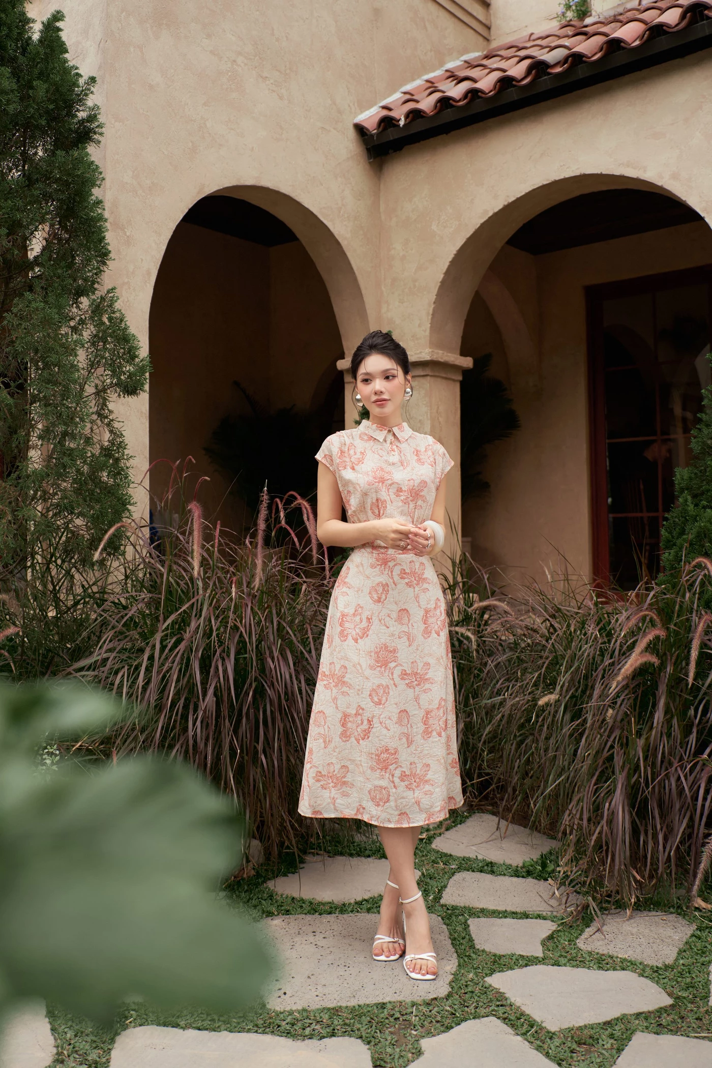 Chân váy Floral Coral