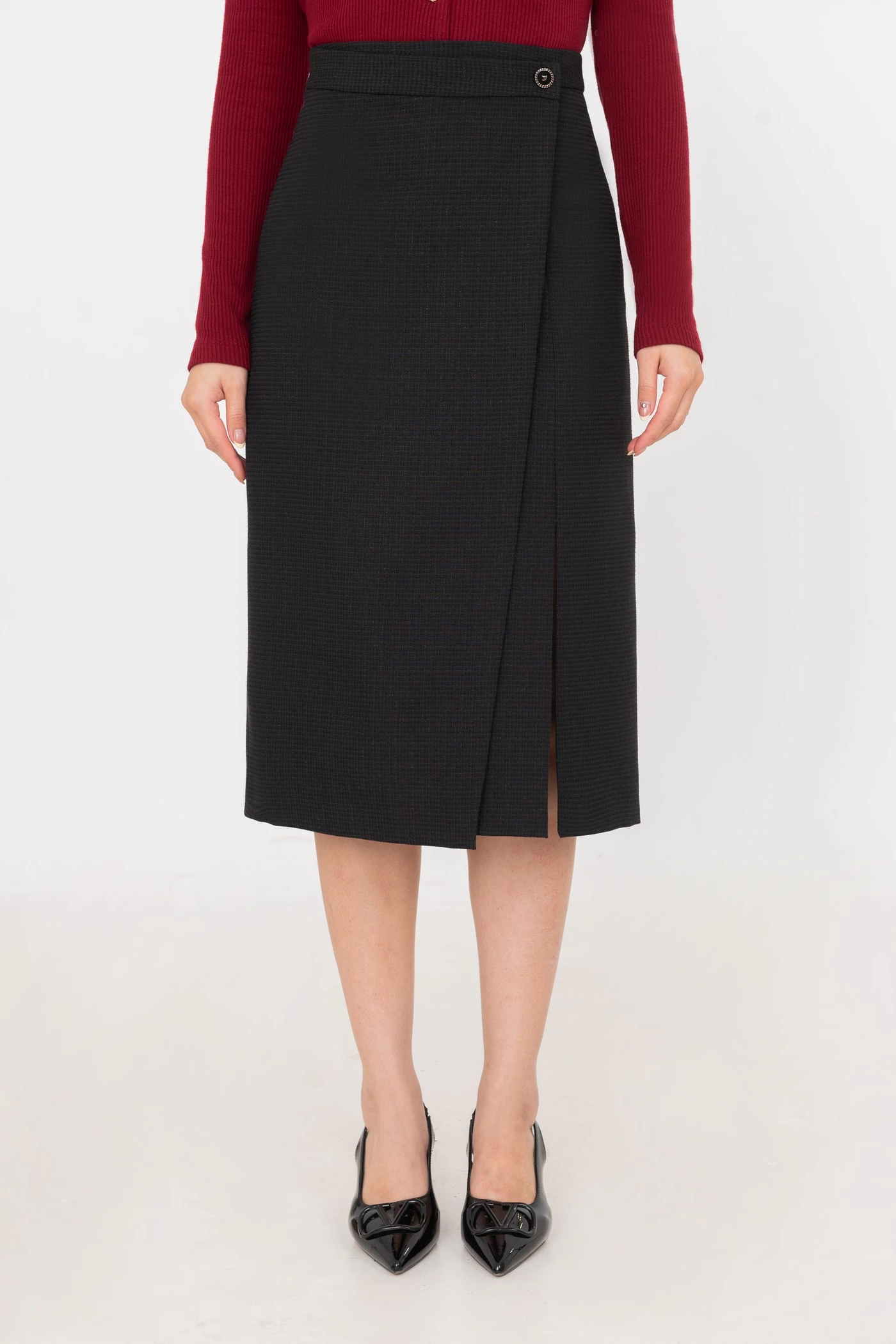 Chân váy Tweed Wrap