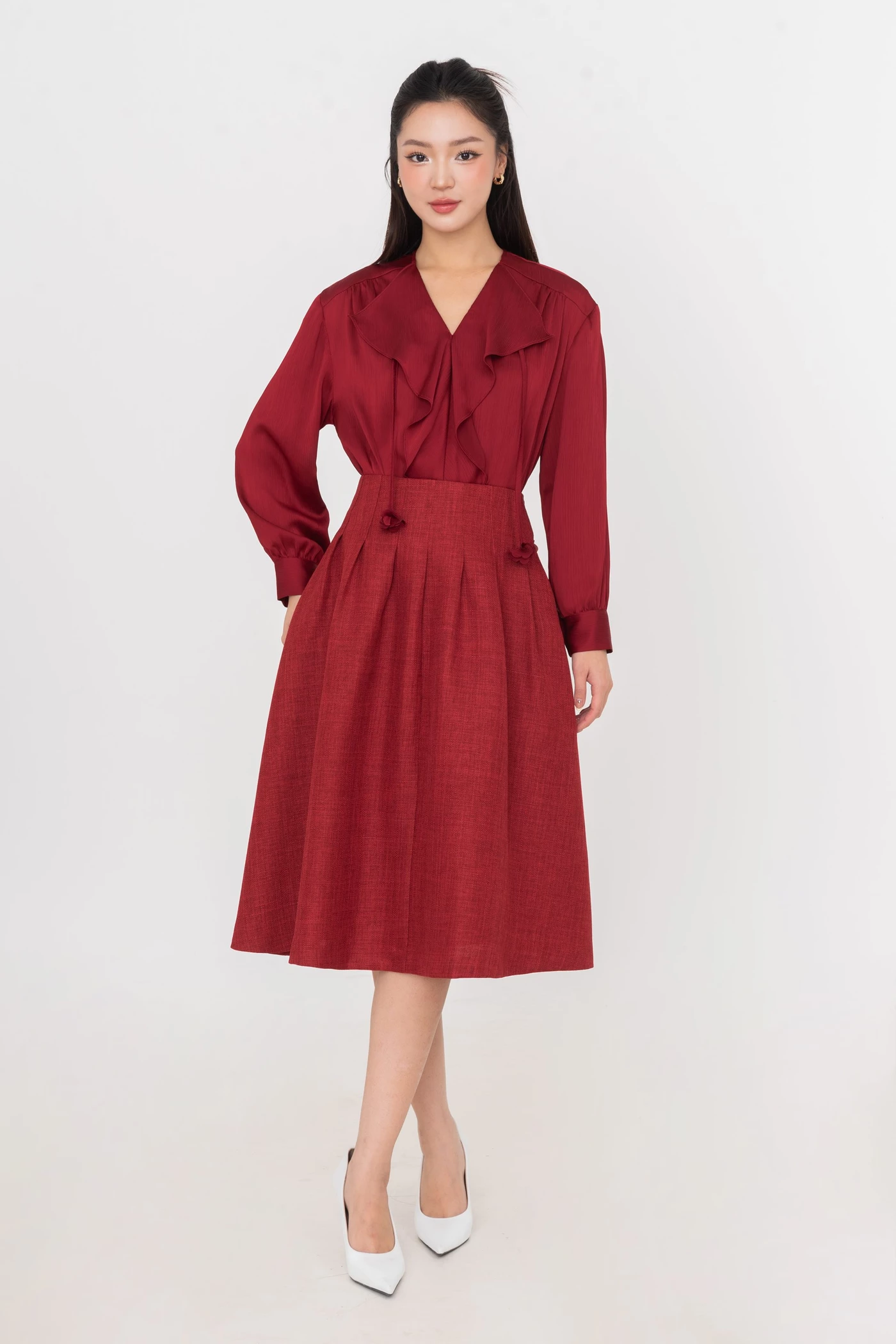 Chân váy xòe Red Flare