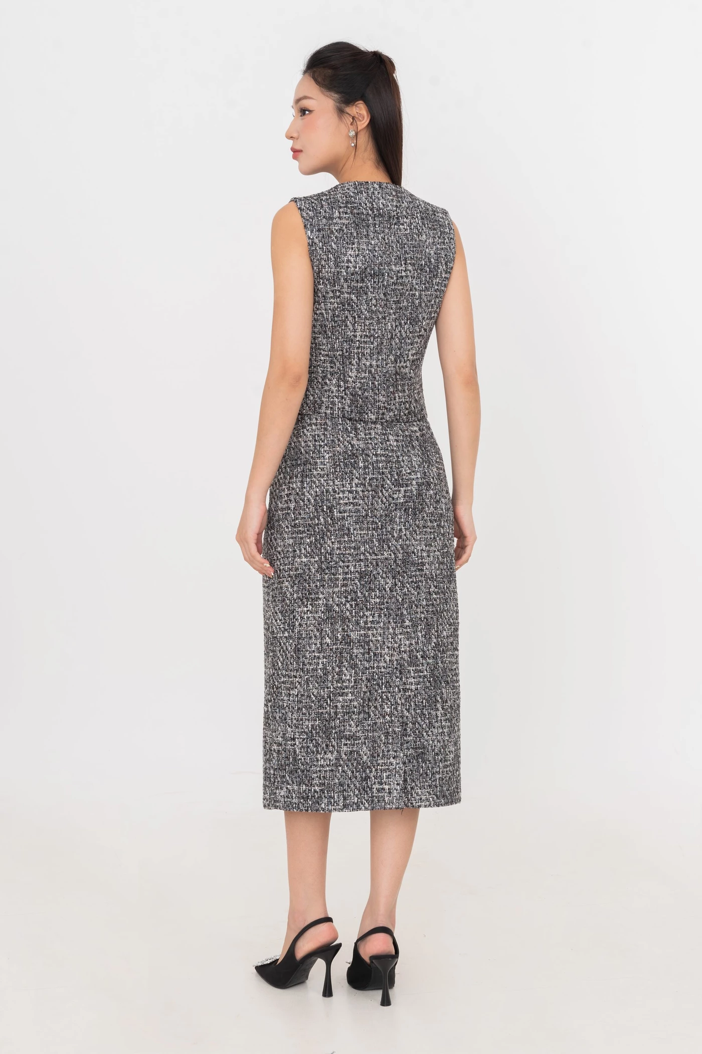 Áo Gile Tweed Elegent