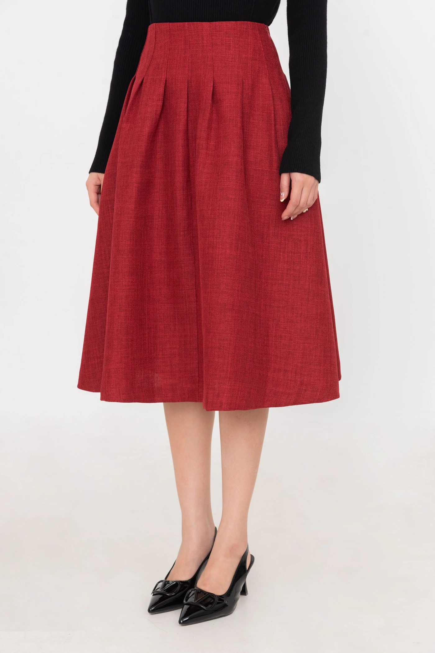 Chân váy xòe Red Flare