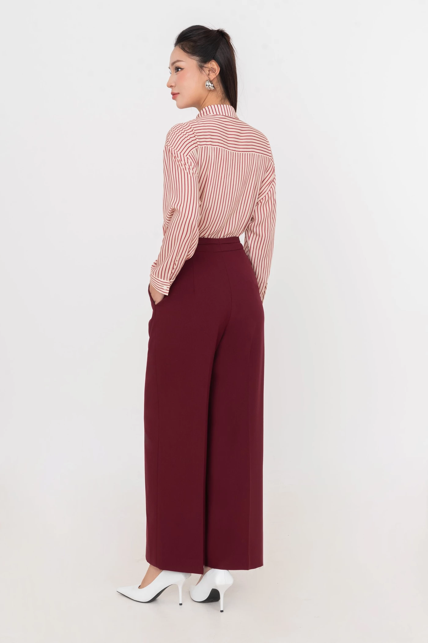 Áo sơ mi Stripe Tencel