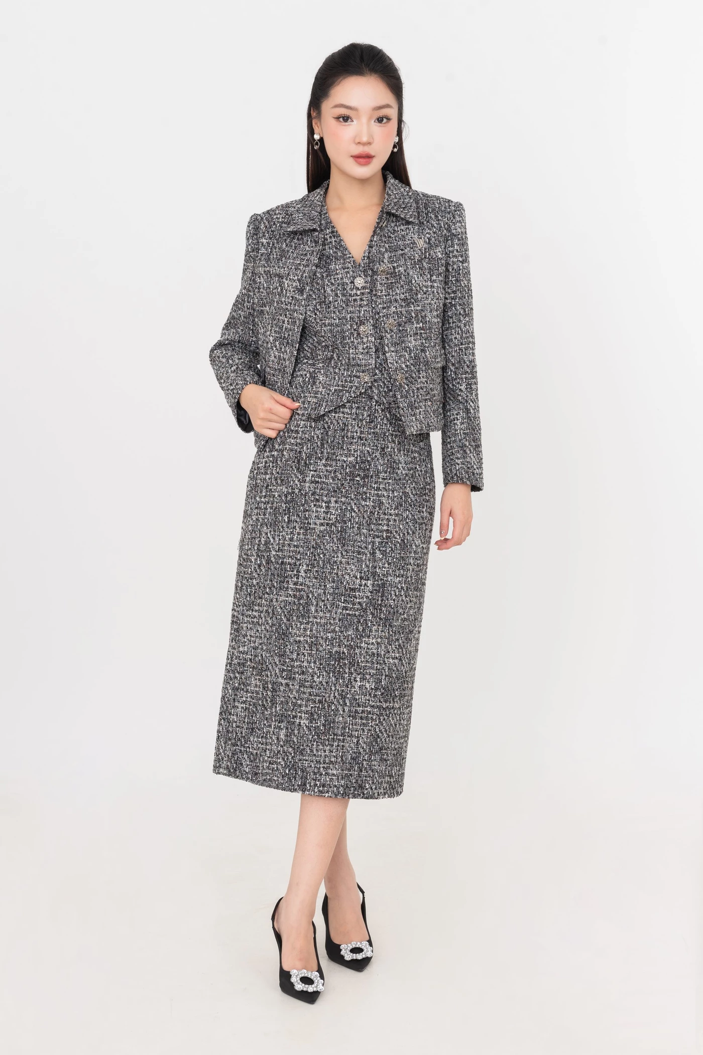 Áo khoác Tweed Elegent Crop