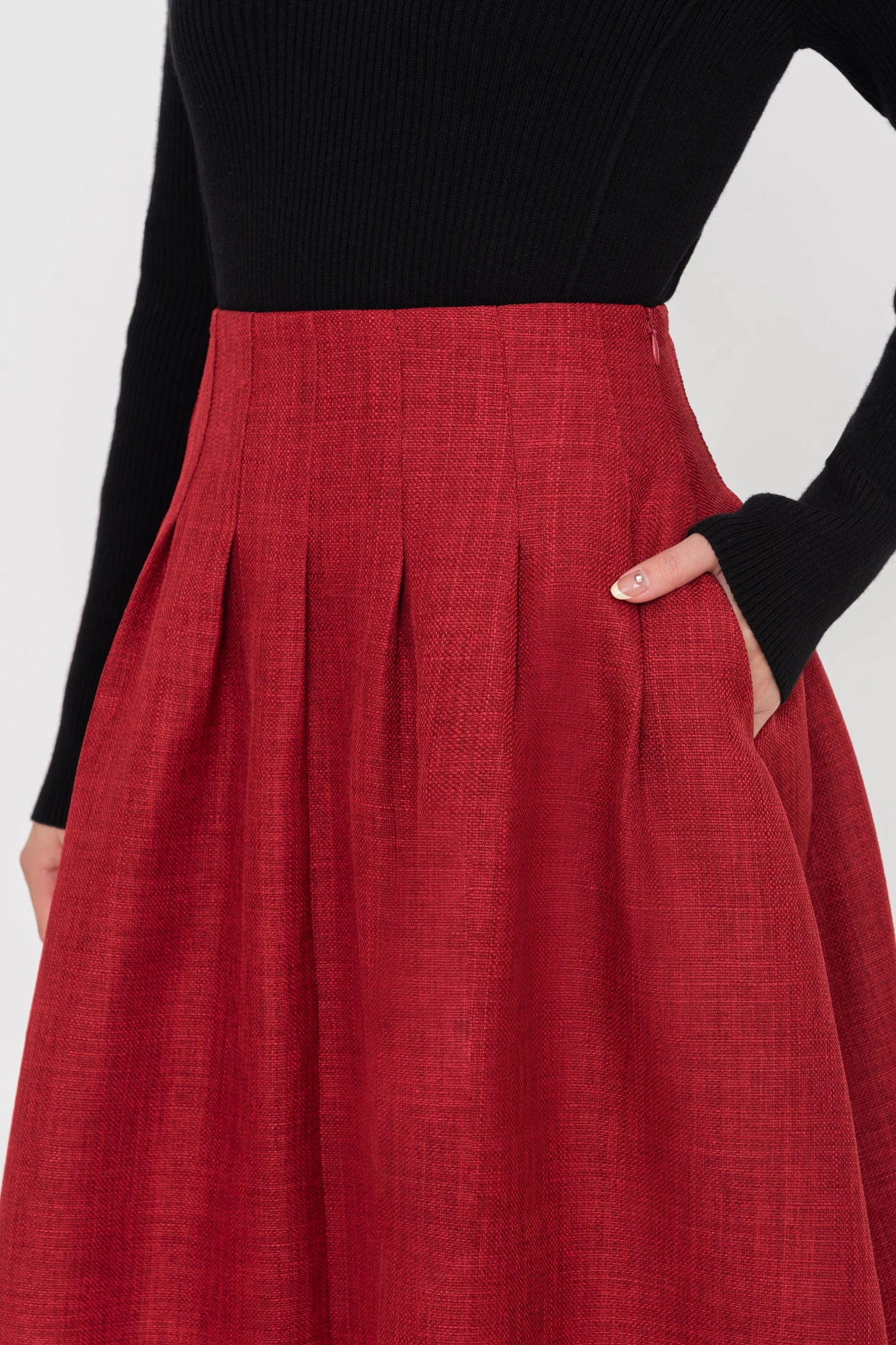 Chân váy xòe Red Flare