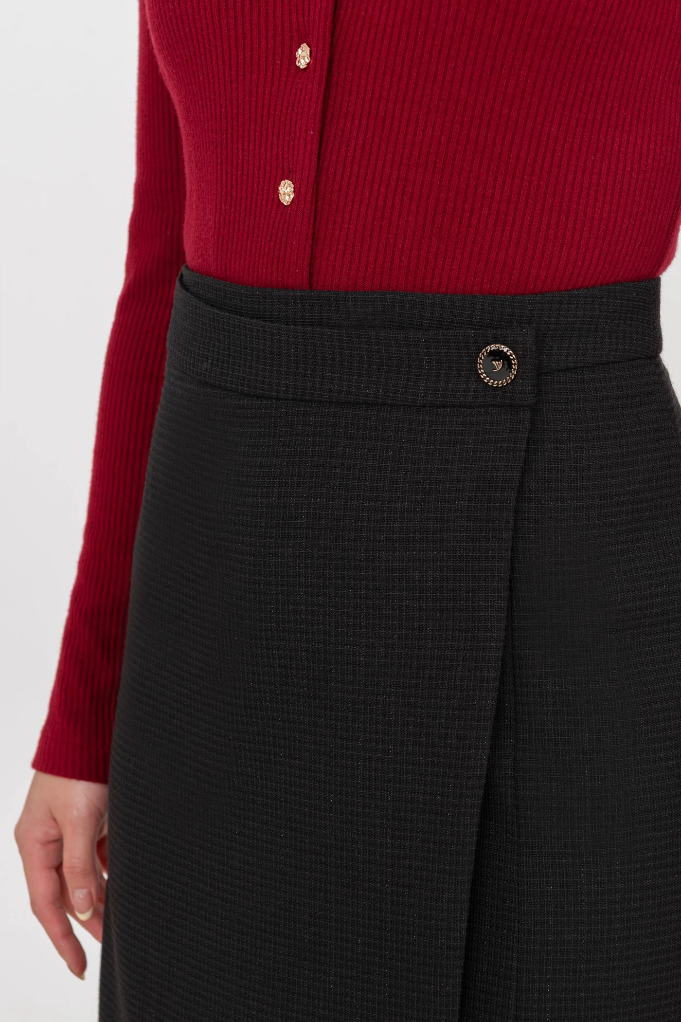 Chân váy Tweed Wrap