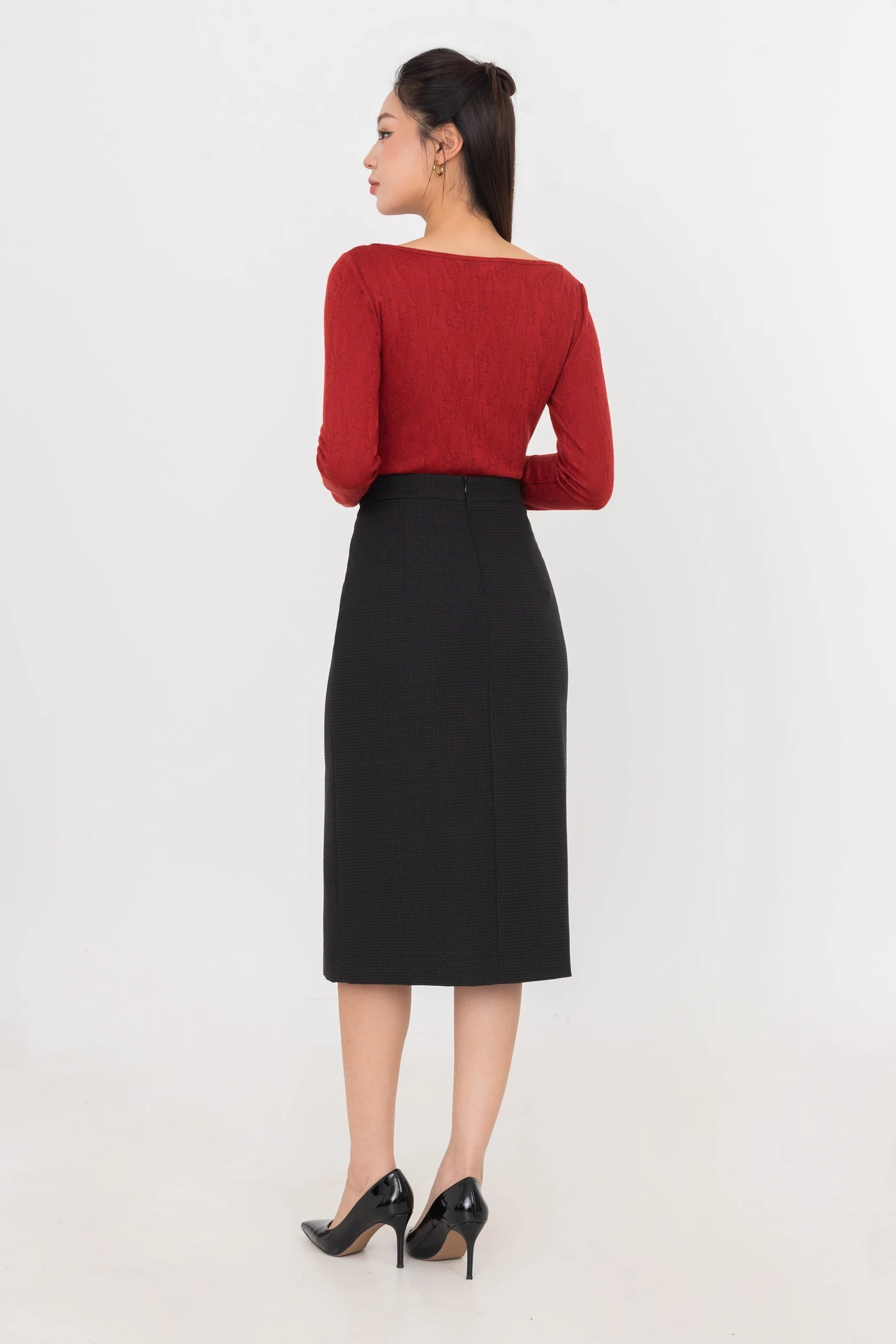 Chân váy Tweed Wrap