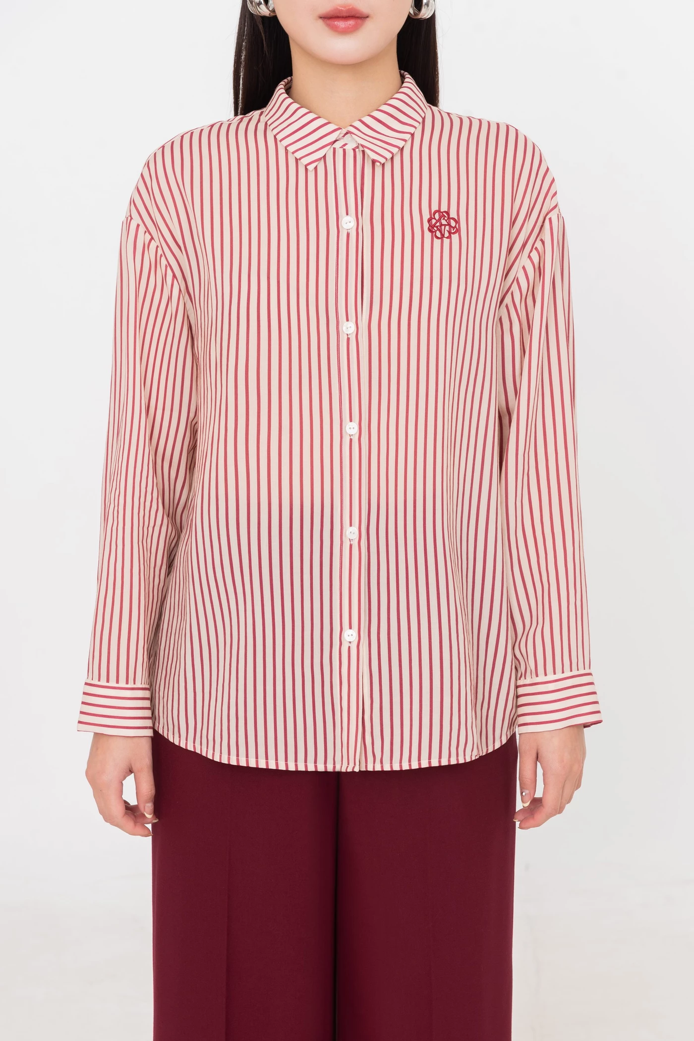 Áo sơ mi Stripe Tencel