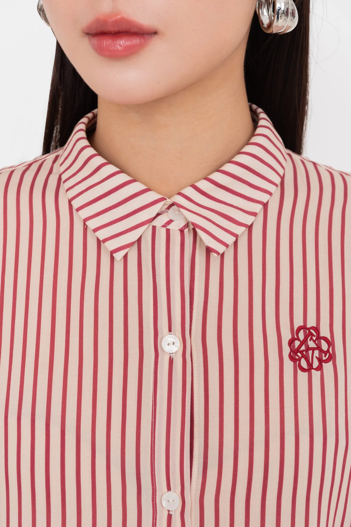 Áo sơ mi Stripe Tencel