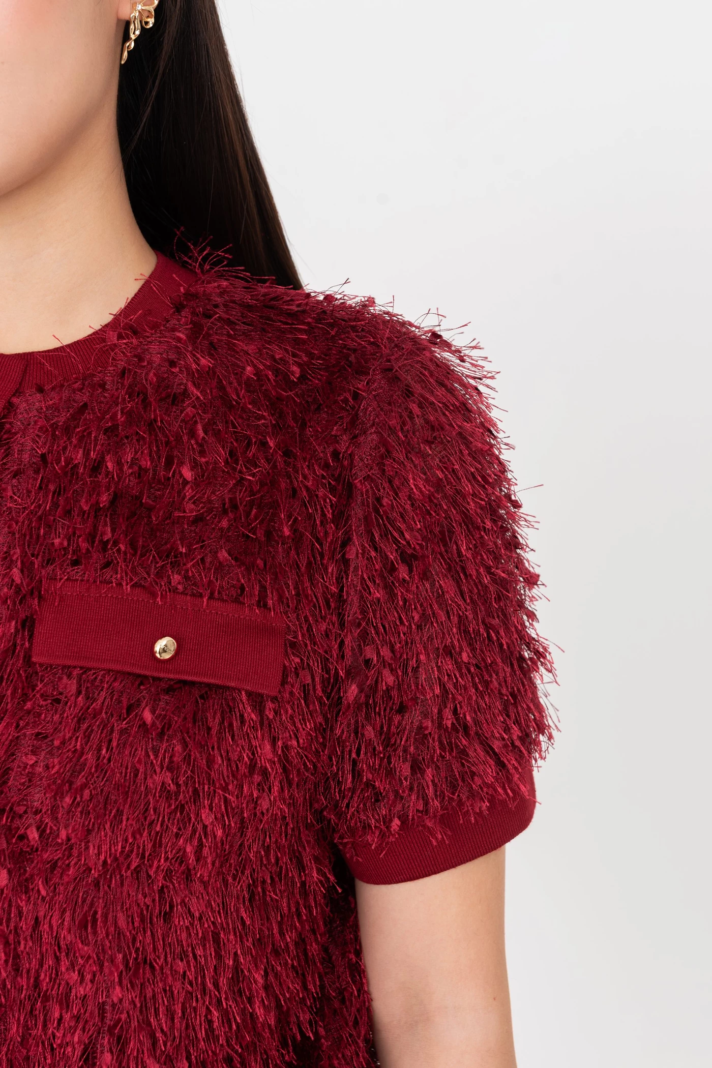 Áo len Ruby dệt sợi tua