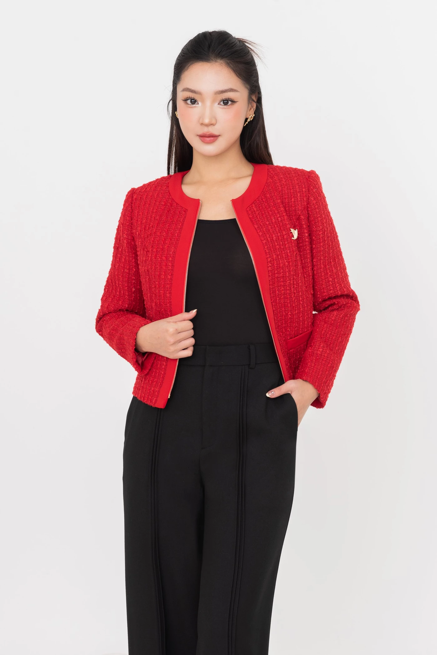 Áo Tweed Scarlet Aura