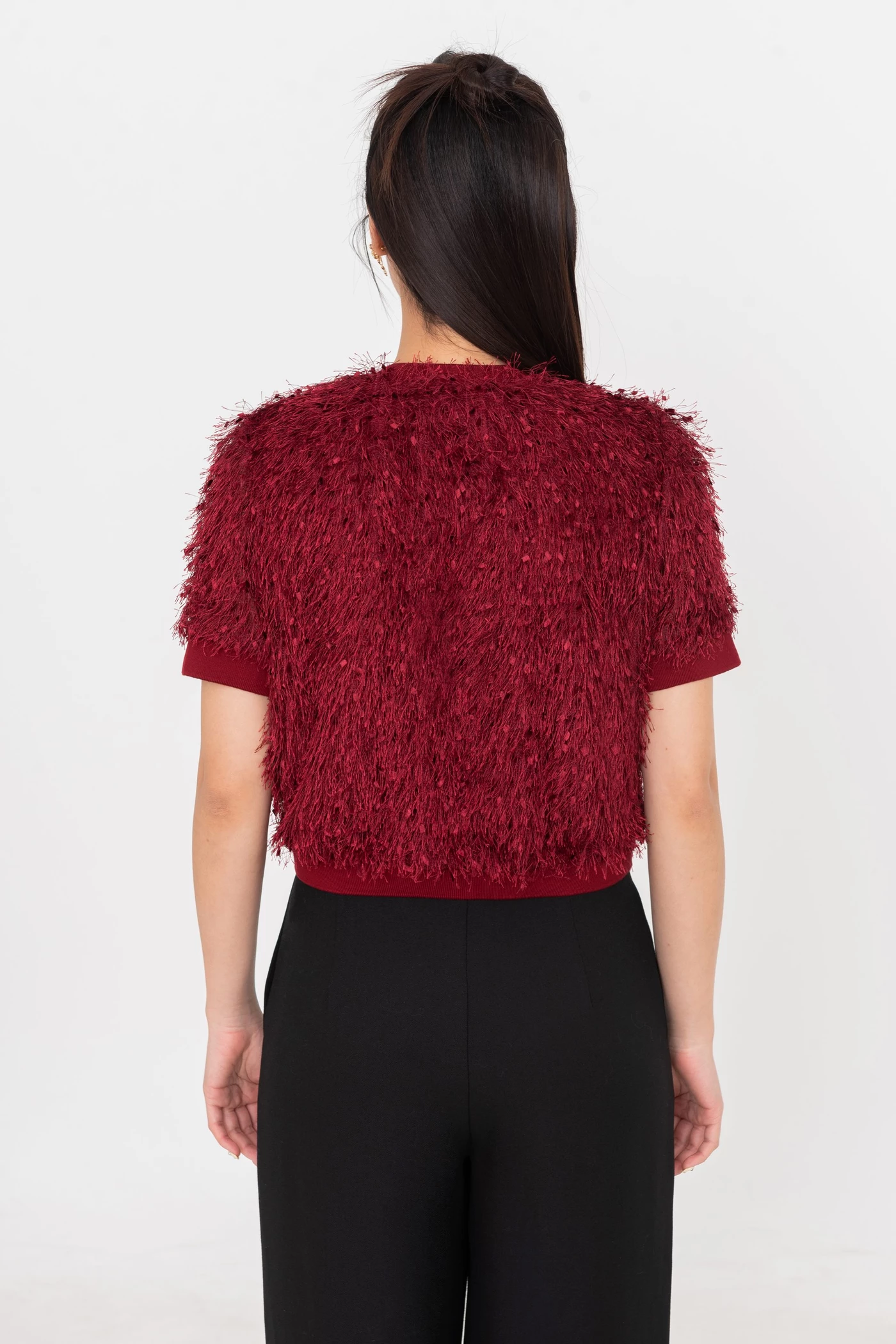 Áo len Ruby dệt sợi tua