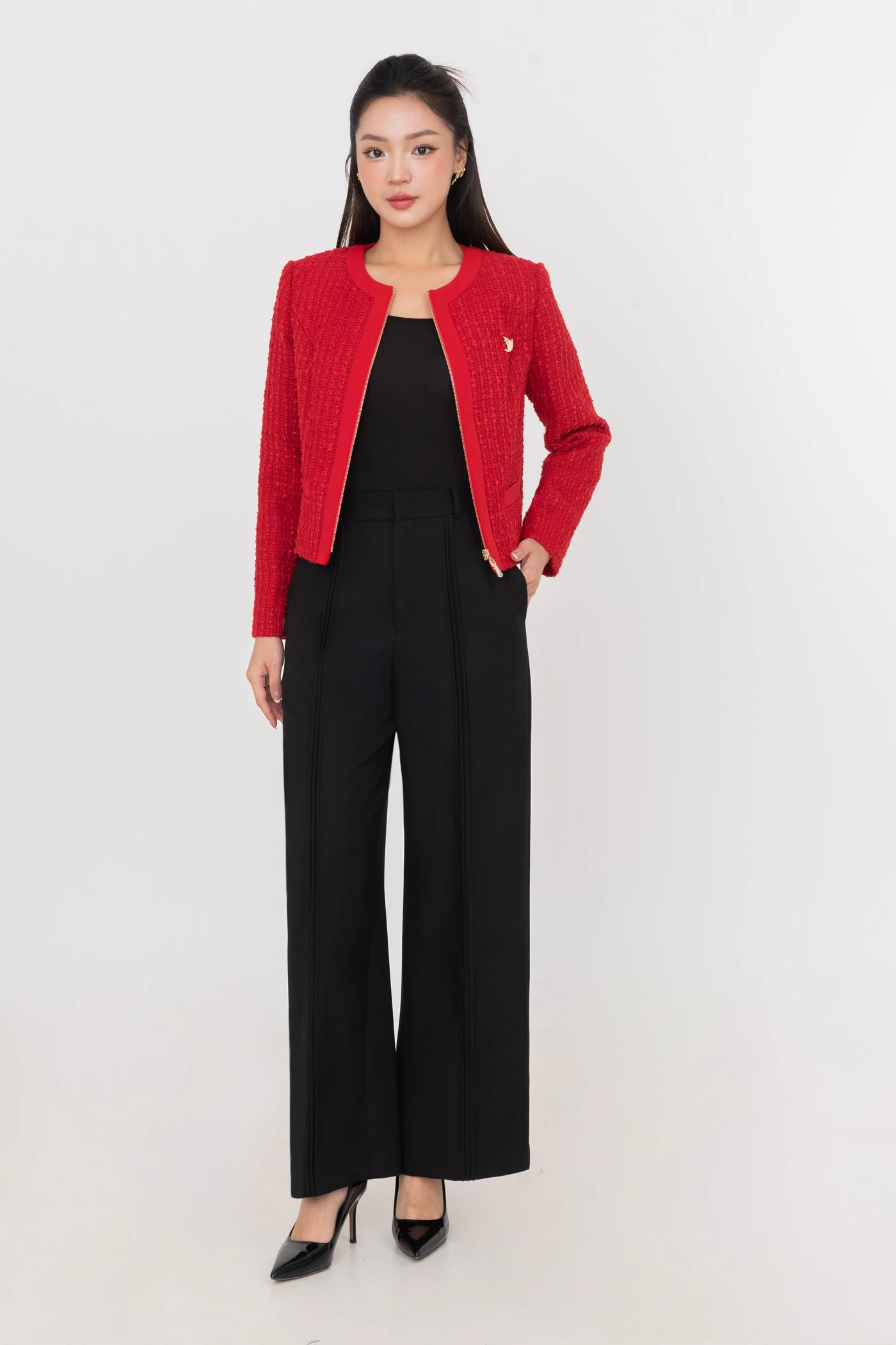 Áo Tweed Scarlet Aura