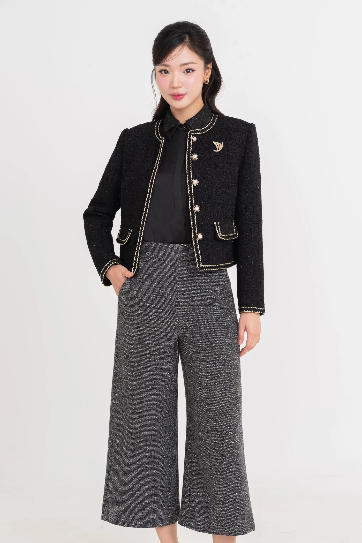 Quần dạ lửng ống suông