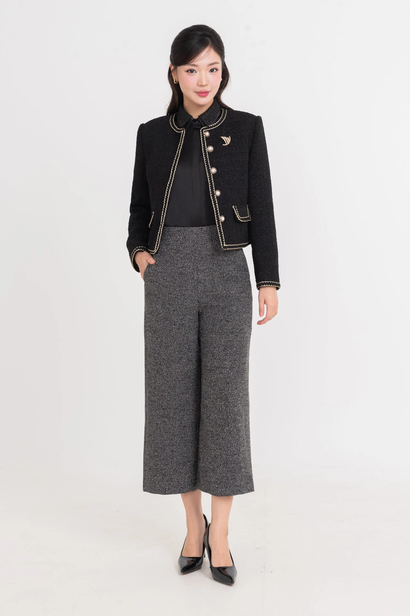 Quần dạ lửng ống suông