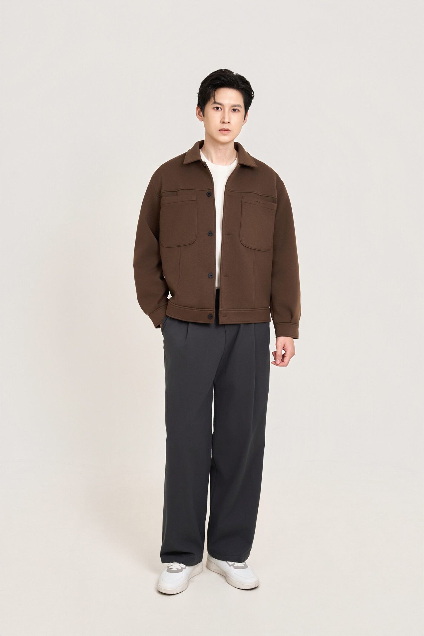 Áo khoác dạ Casual cổ đức