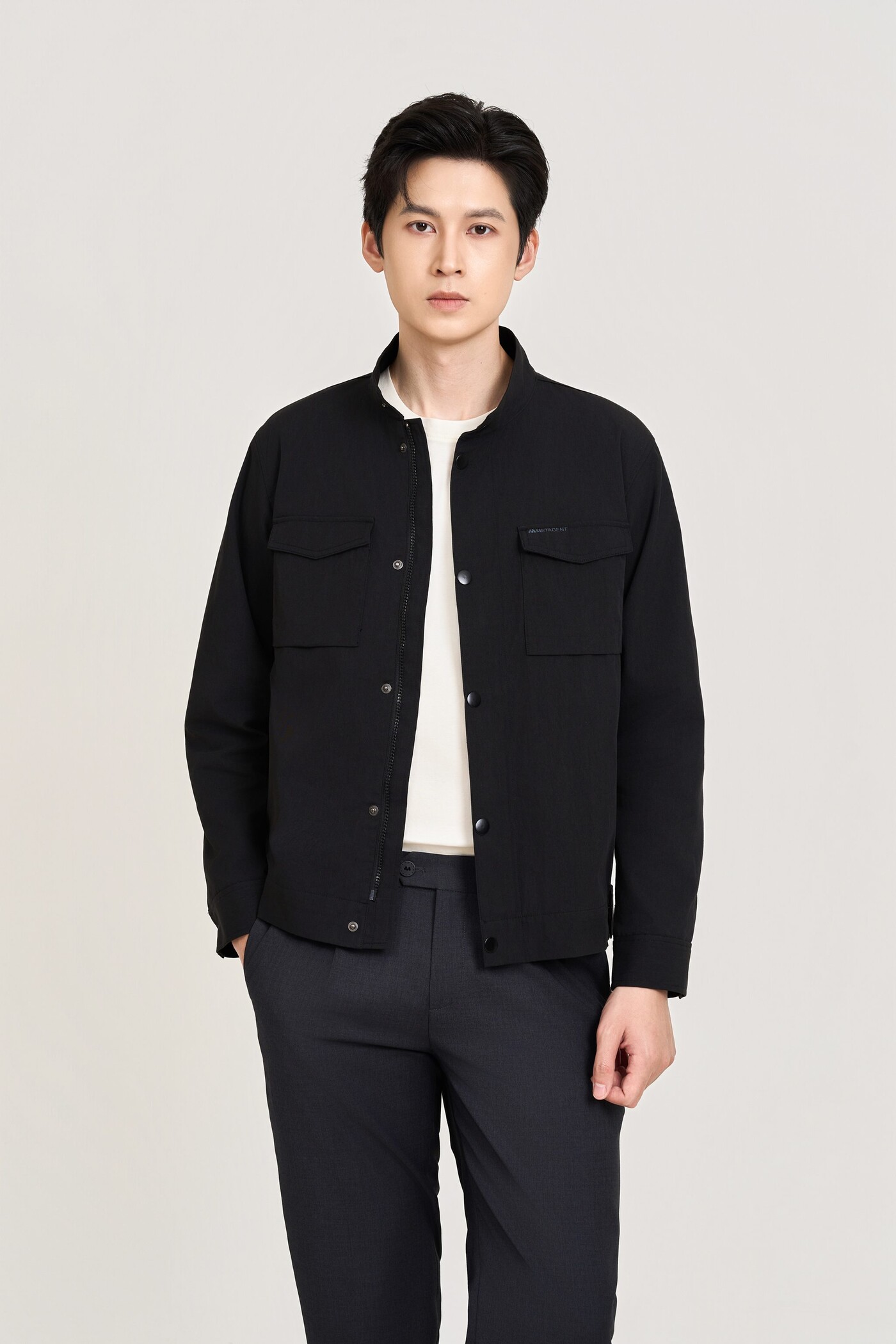 Áo khoác Khaki cổ tàu Modern