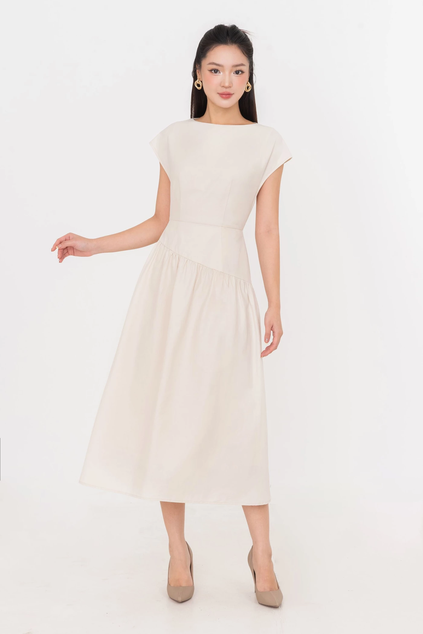 Đầm xòe tay hến ELYSIA