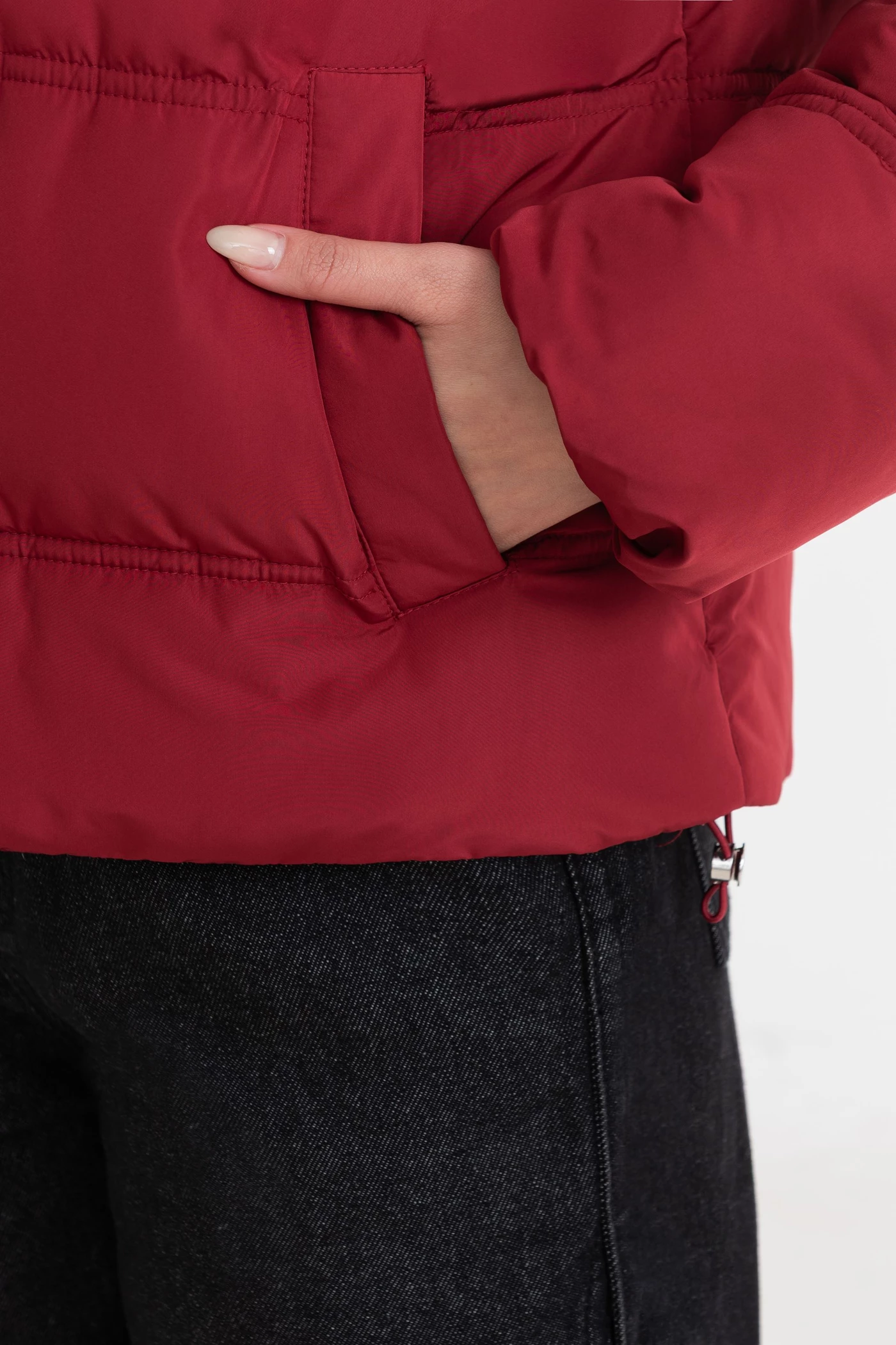 Áo phao đỏ đô Hooded Warm