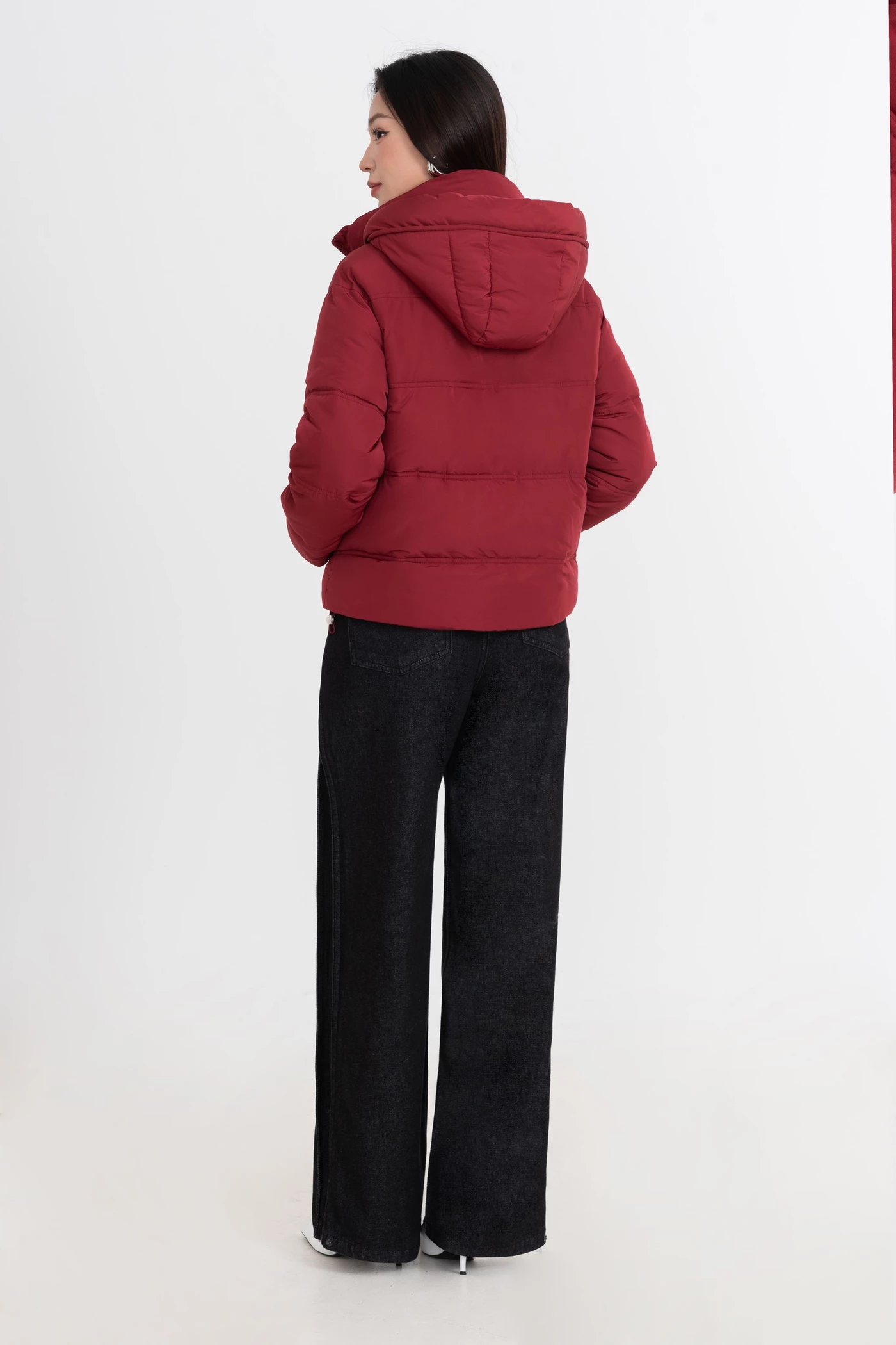 Áo phao đỏ đô Hooded Warm