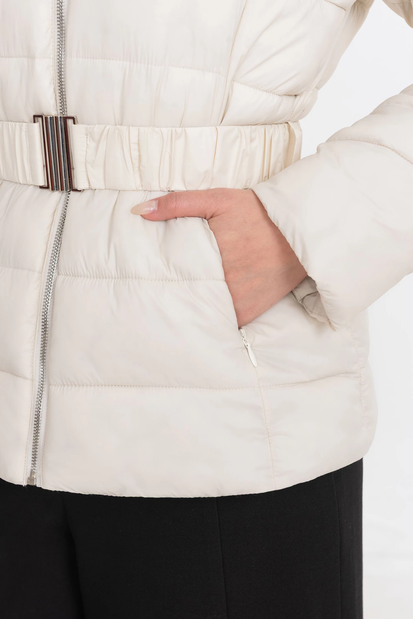 Áo phao đai eo Elegant Warm