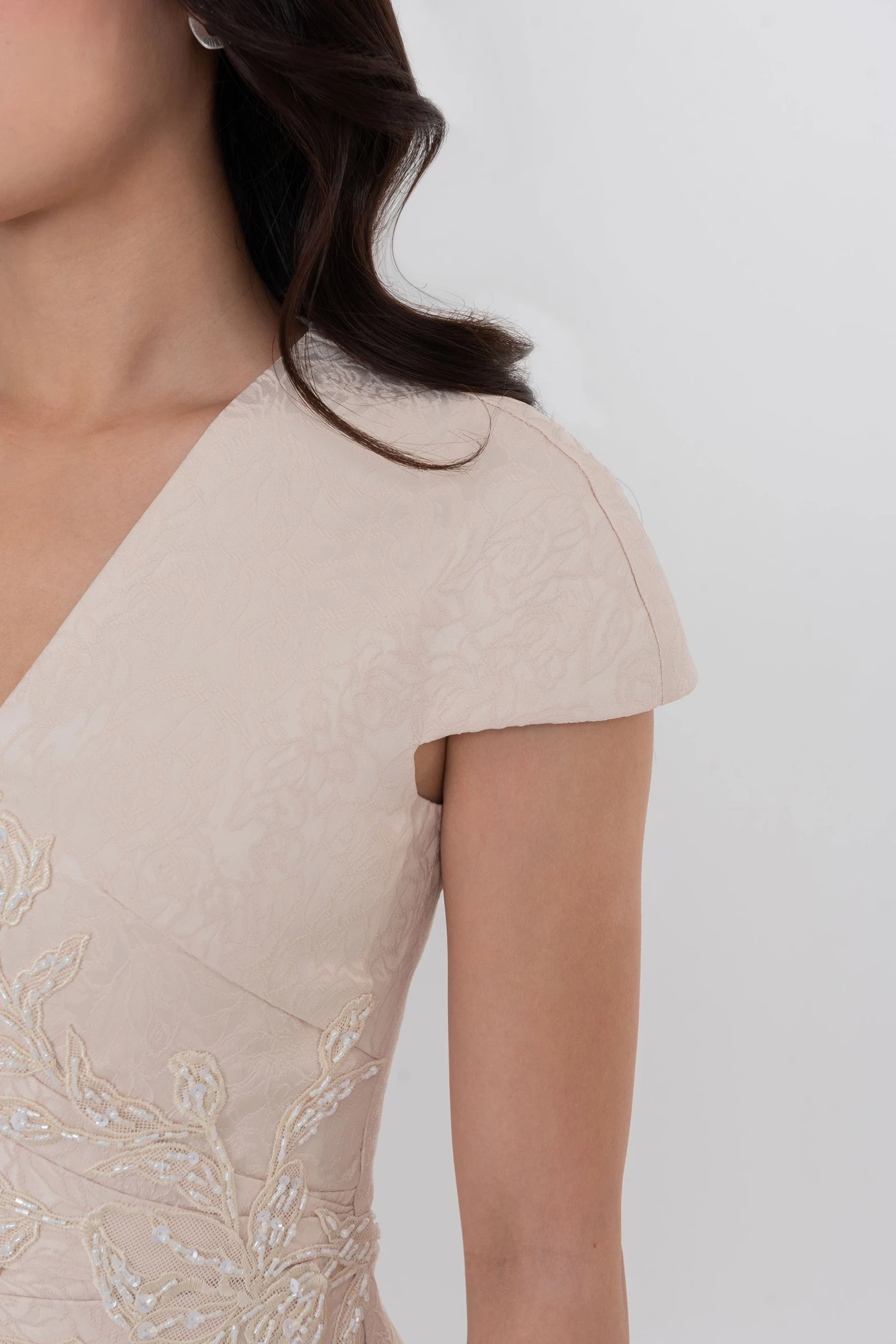 Ivory Fleur Dress - Đầm dạ hội thêu hoa