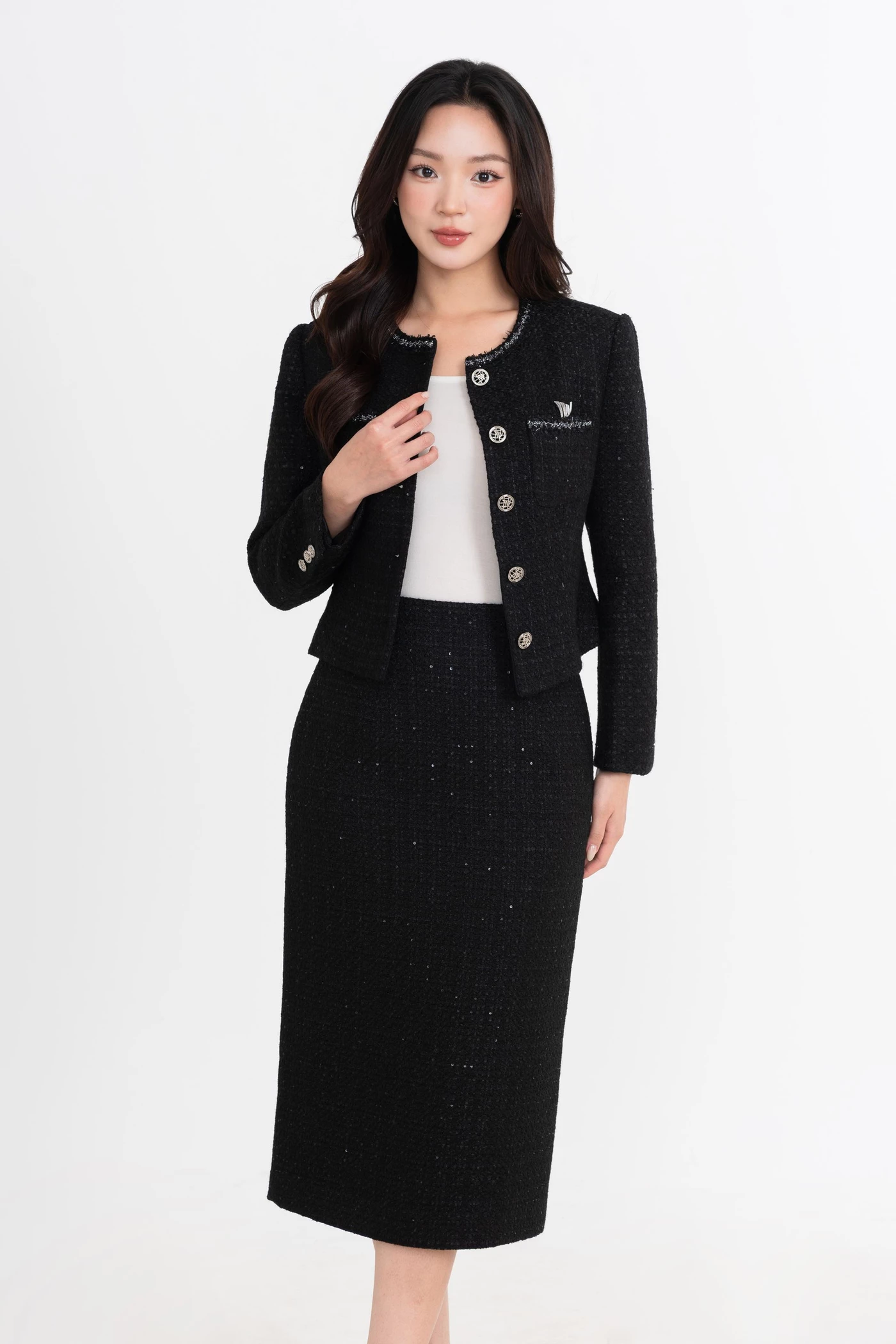 Chân váy Tweed Parisienne