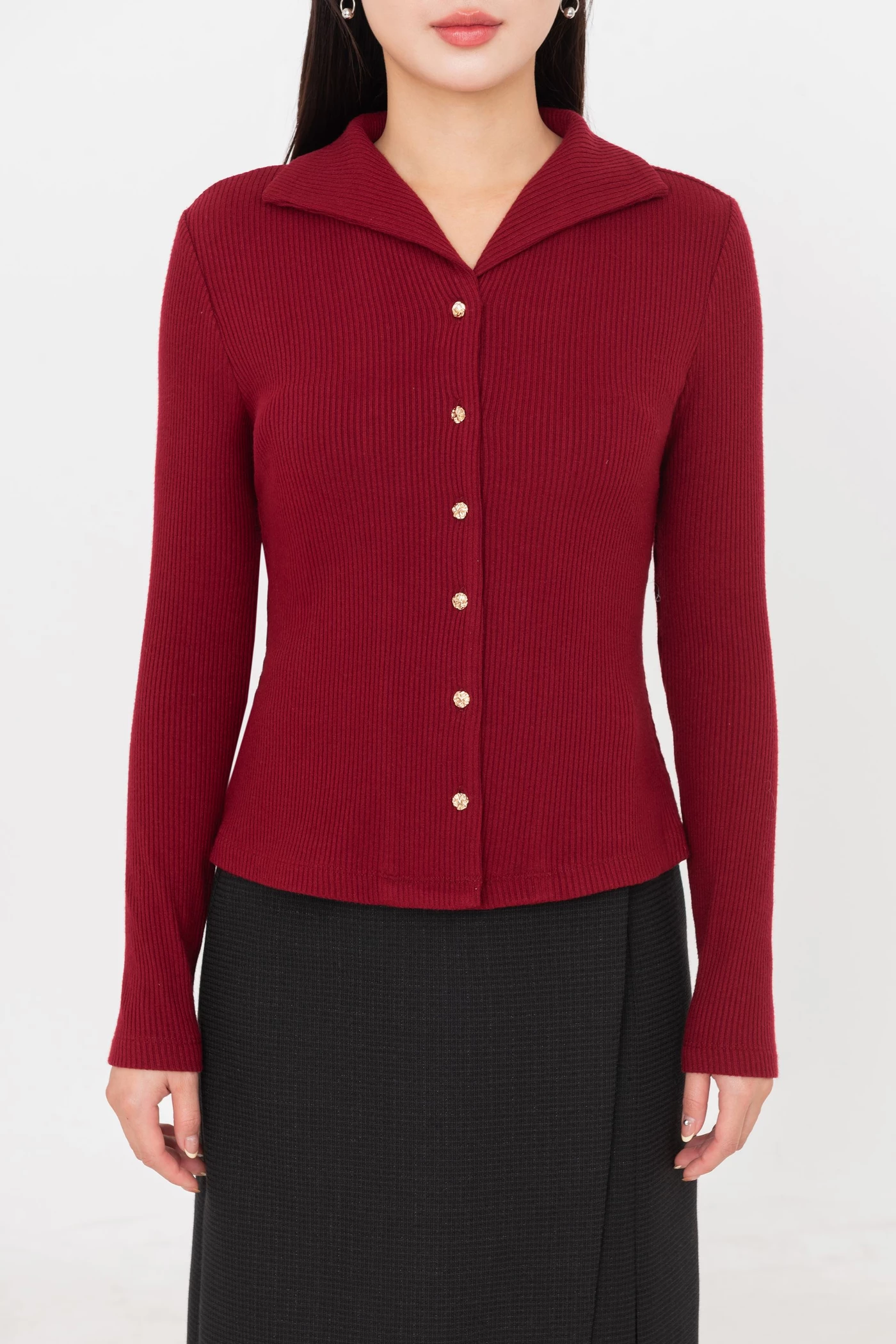 Áo thun gân cổ kiểu