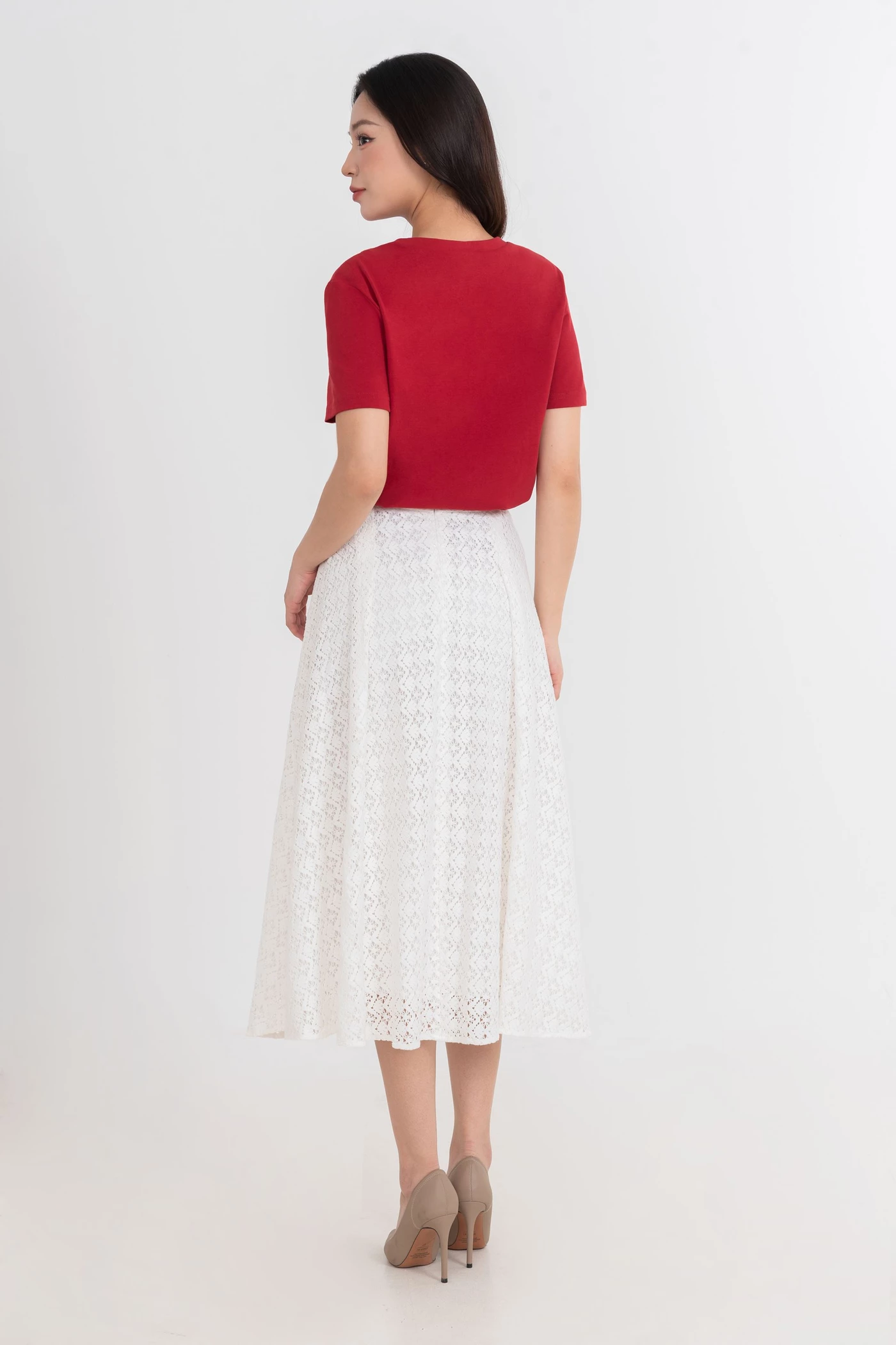 Chân váy ren xòe 2 lớp