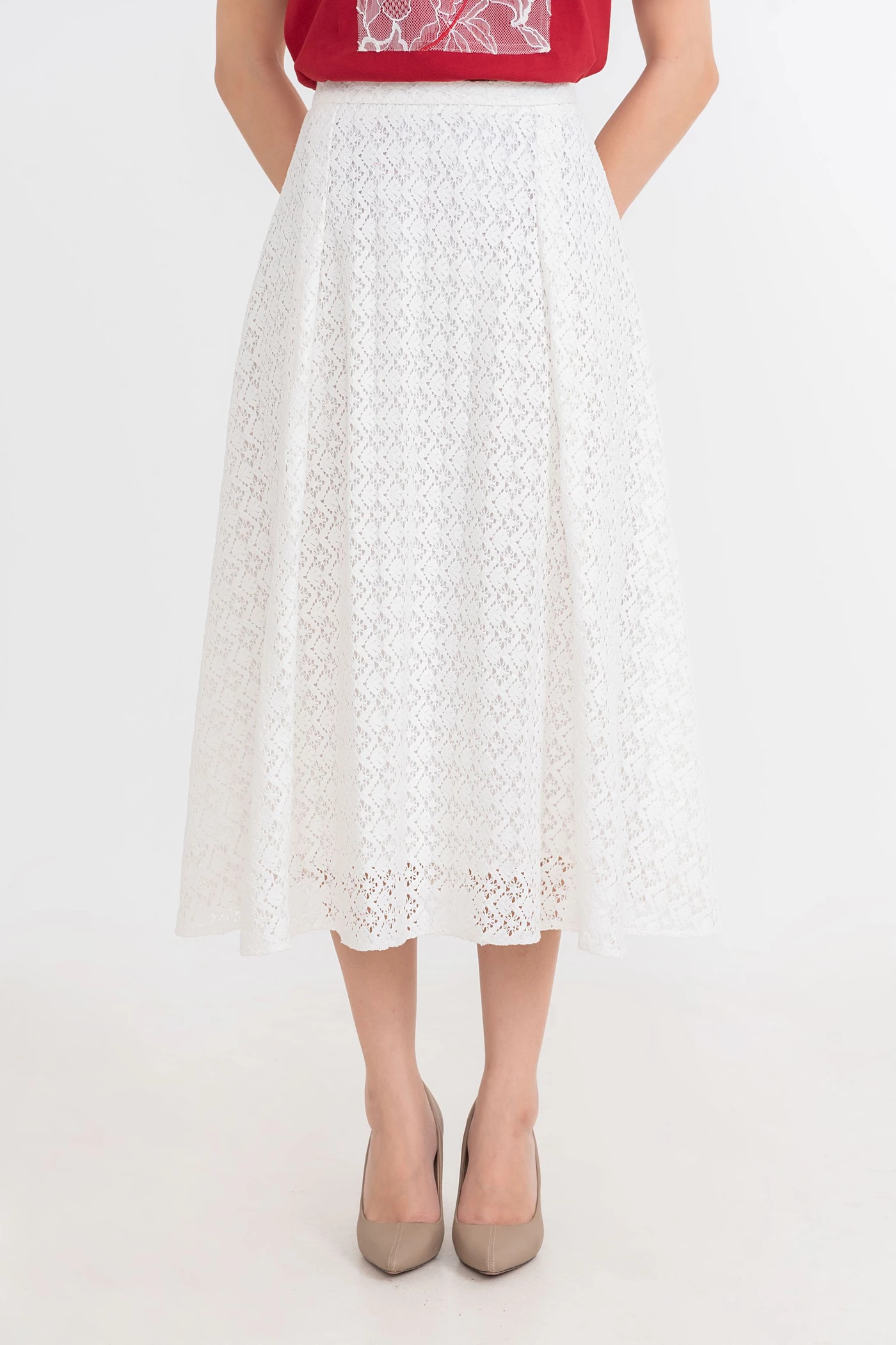 Chân váy ren xòe 2 lớp