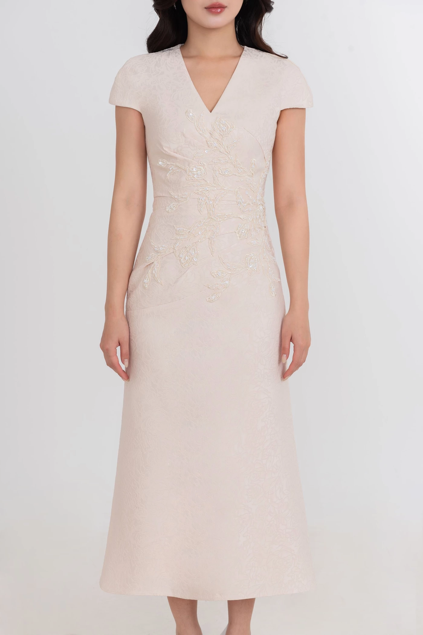 Ivory Fleur Dress - Đầm dạ hội thêu hoa