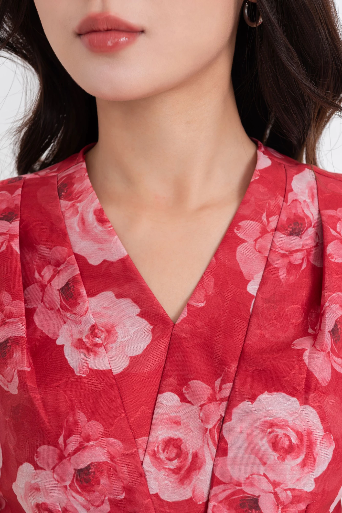 Áo sơ mi lụa Rose Charm