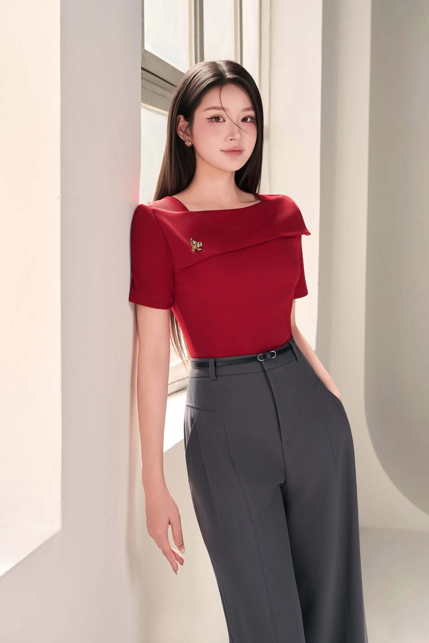 Quần Âu ống suông Grey Modern