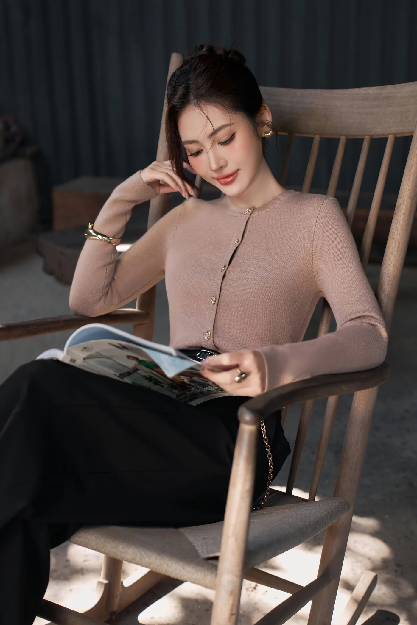 Áo khoác len Ôm cơ bản