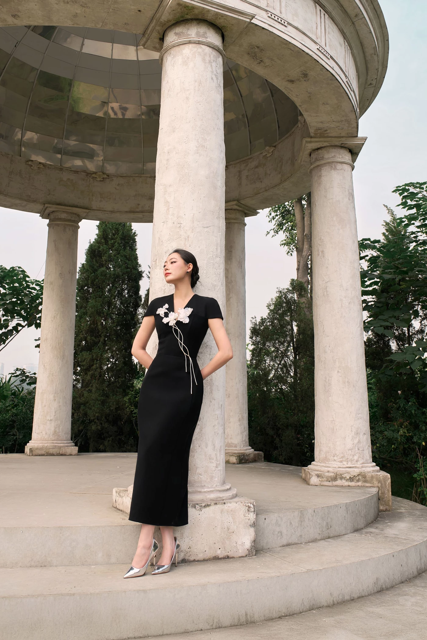 Noir Éternelle Dress - Đầm dạ hội hoa lụa