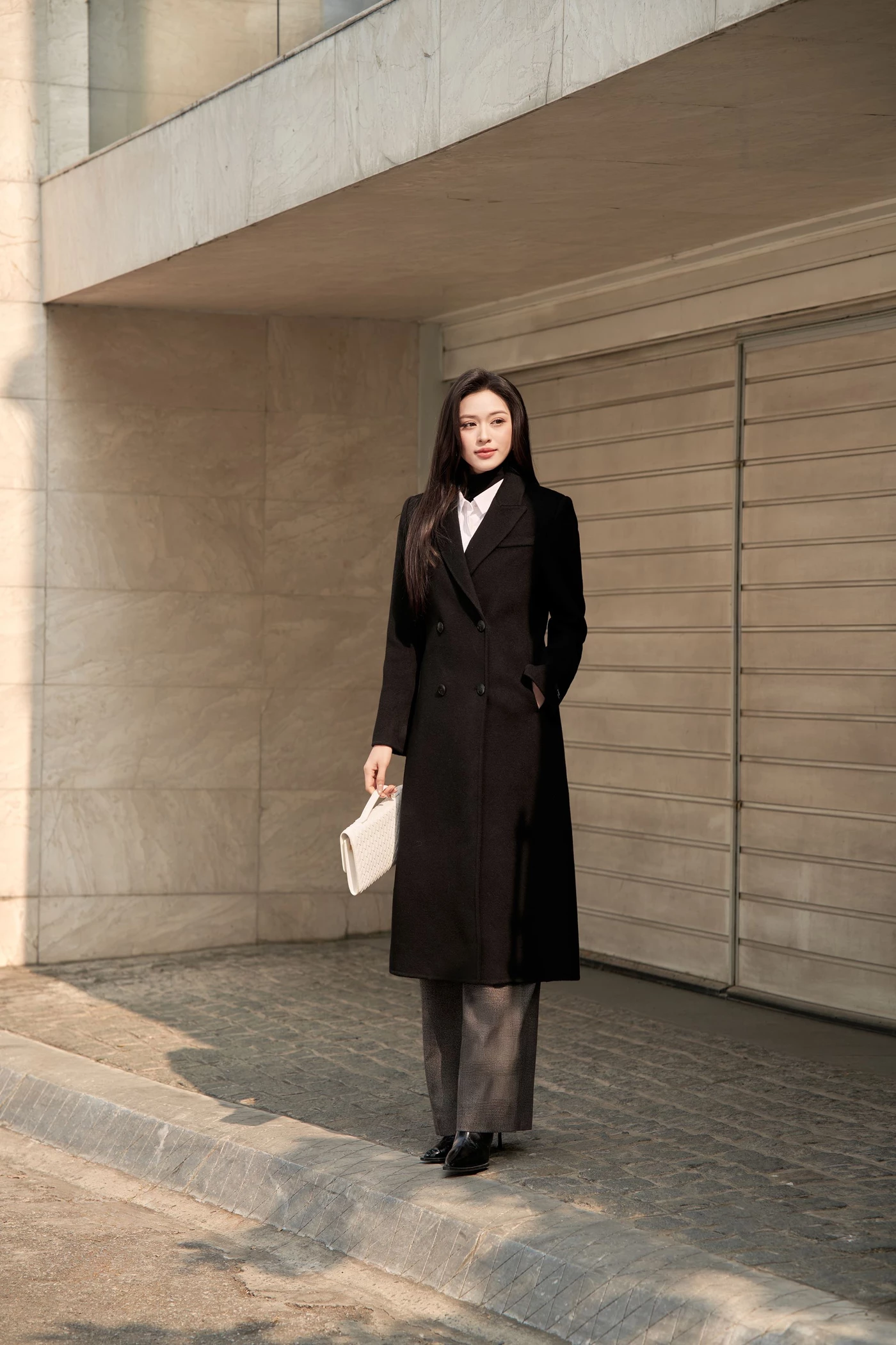 Áo dạ lông cừu Wool Ladie Coat