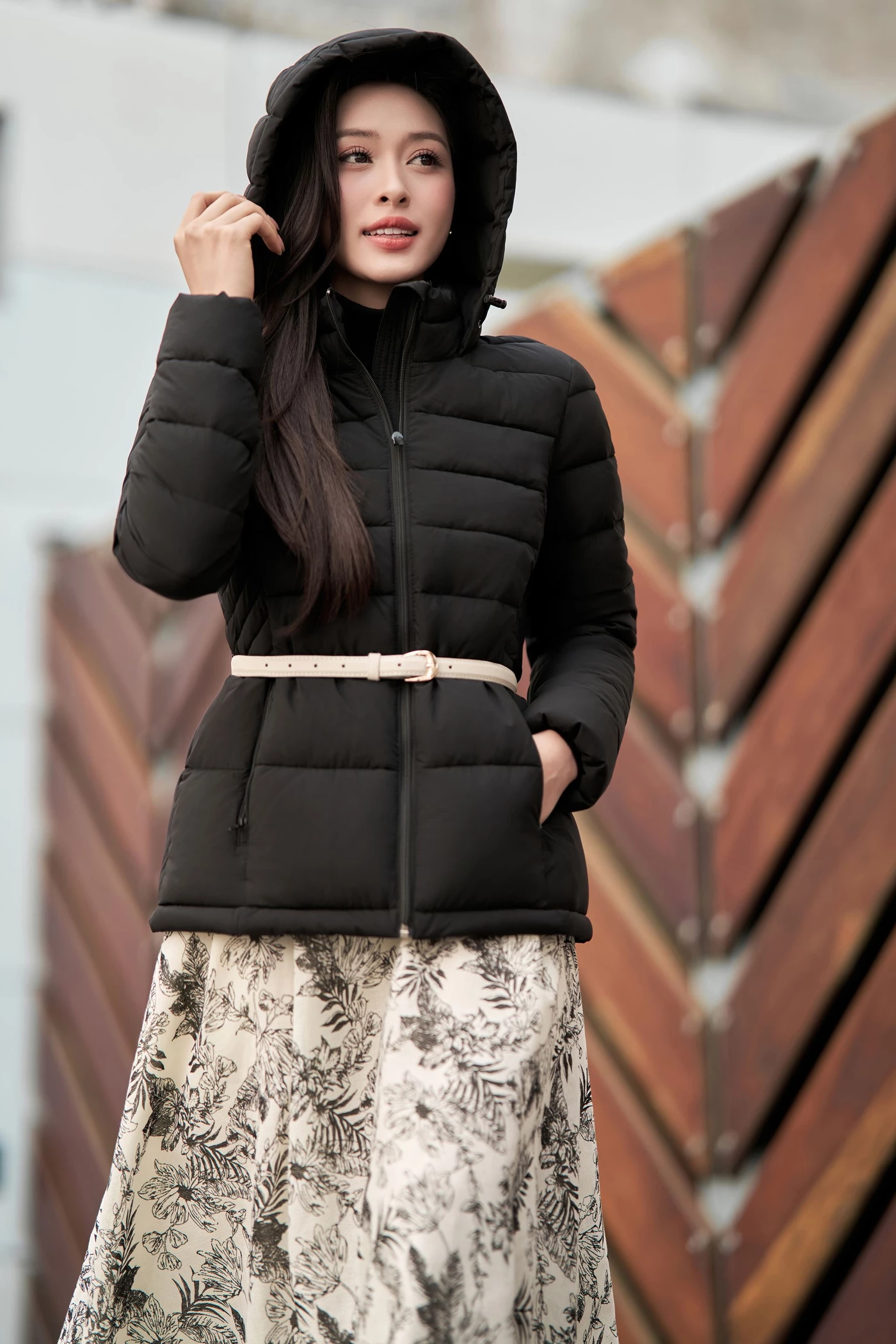 Áo phao Hooded Puffer