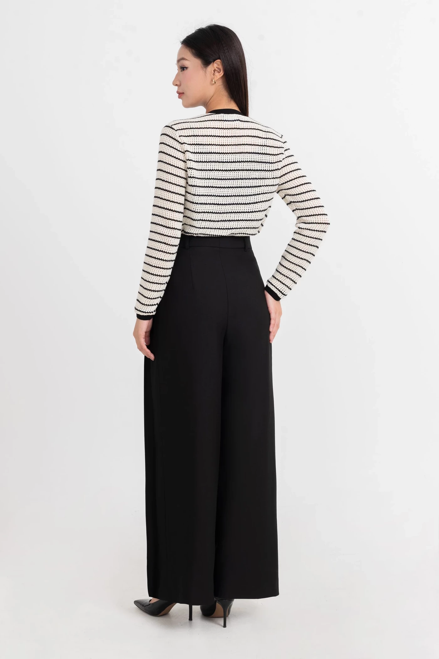 Áo len tay dài Parisian Stripe MS 58B0288