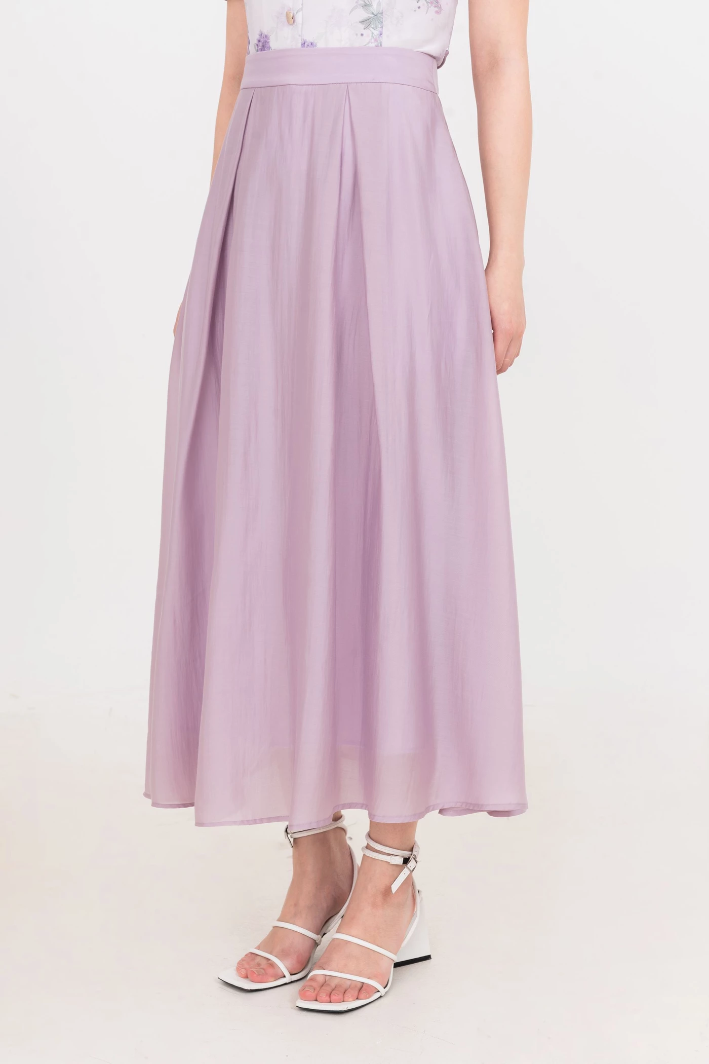 Chân váy lụa xếp ly Spring Waltz